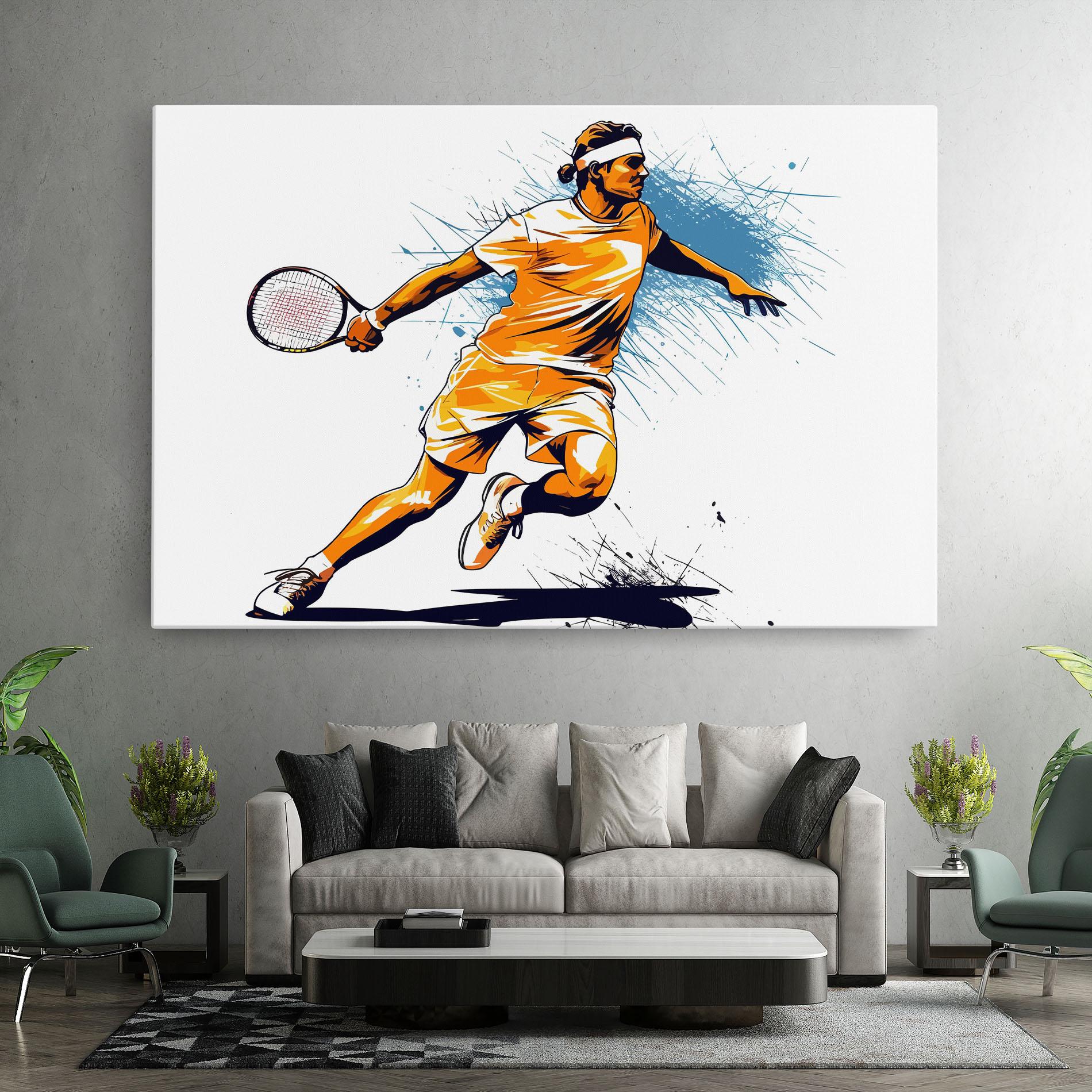 Leinwandbild Orange Blue Tennis mockup 7