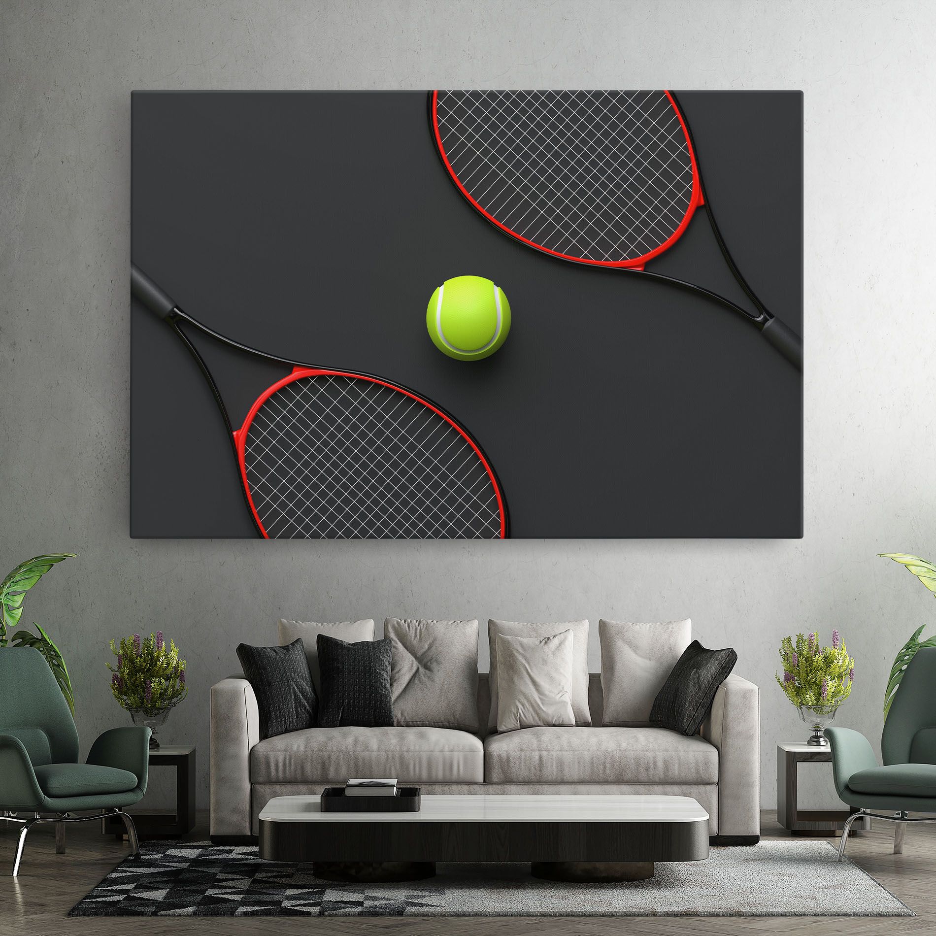 Red Tennis Rackets mockup 7