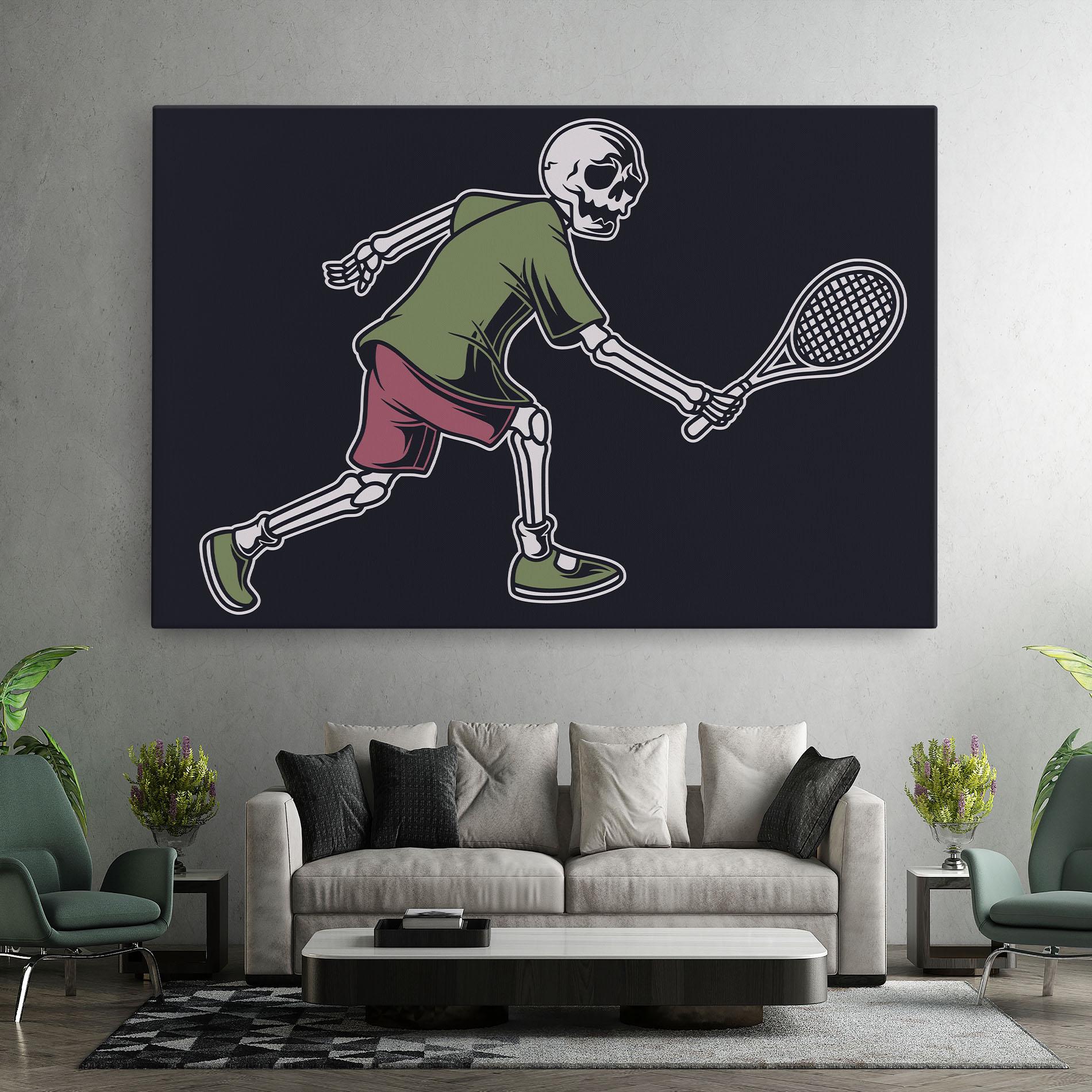 Leinwandbild Skull Tennis mockup 7
