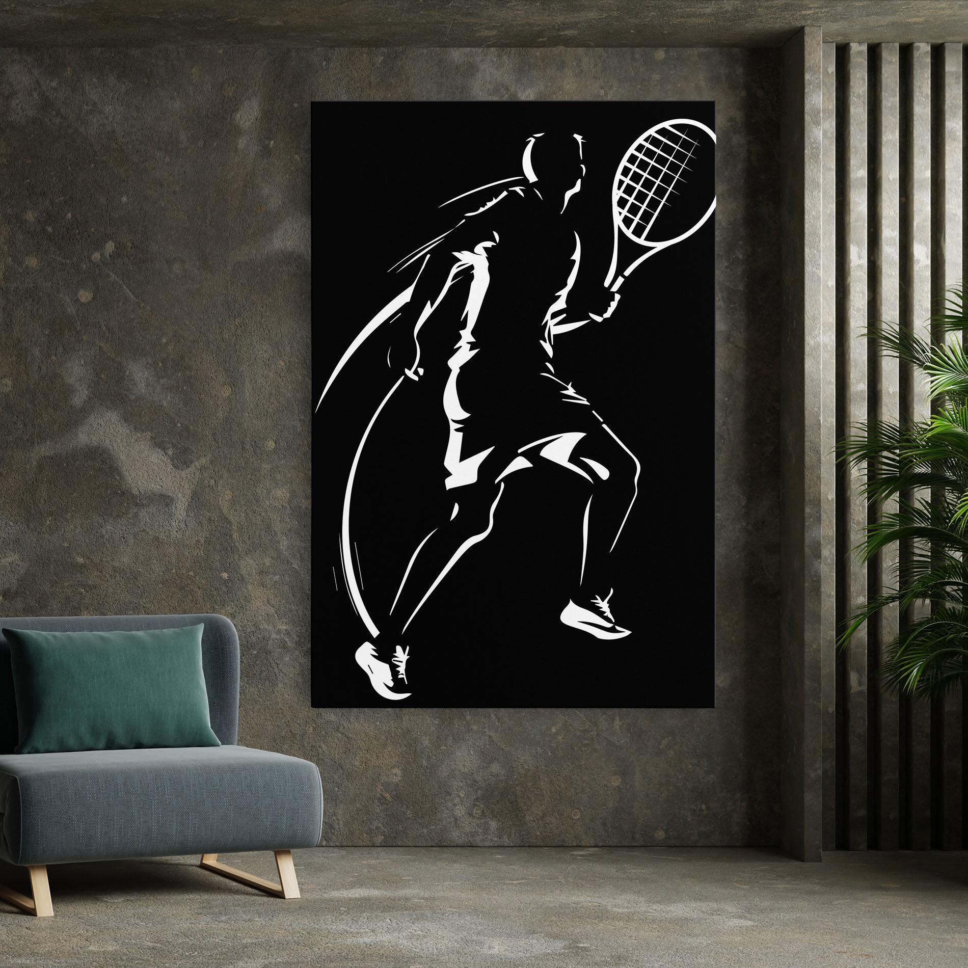 Leinwandbild White Line Tennis mockup 7