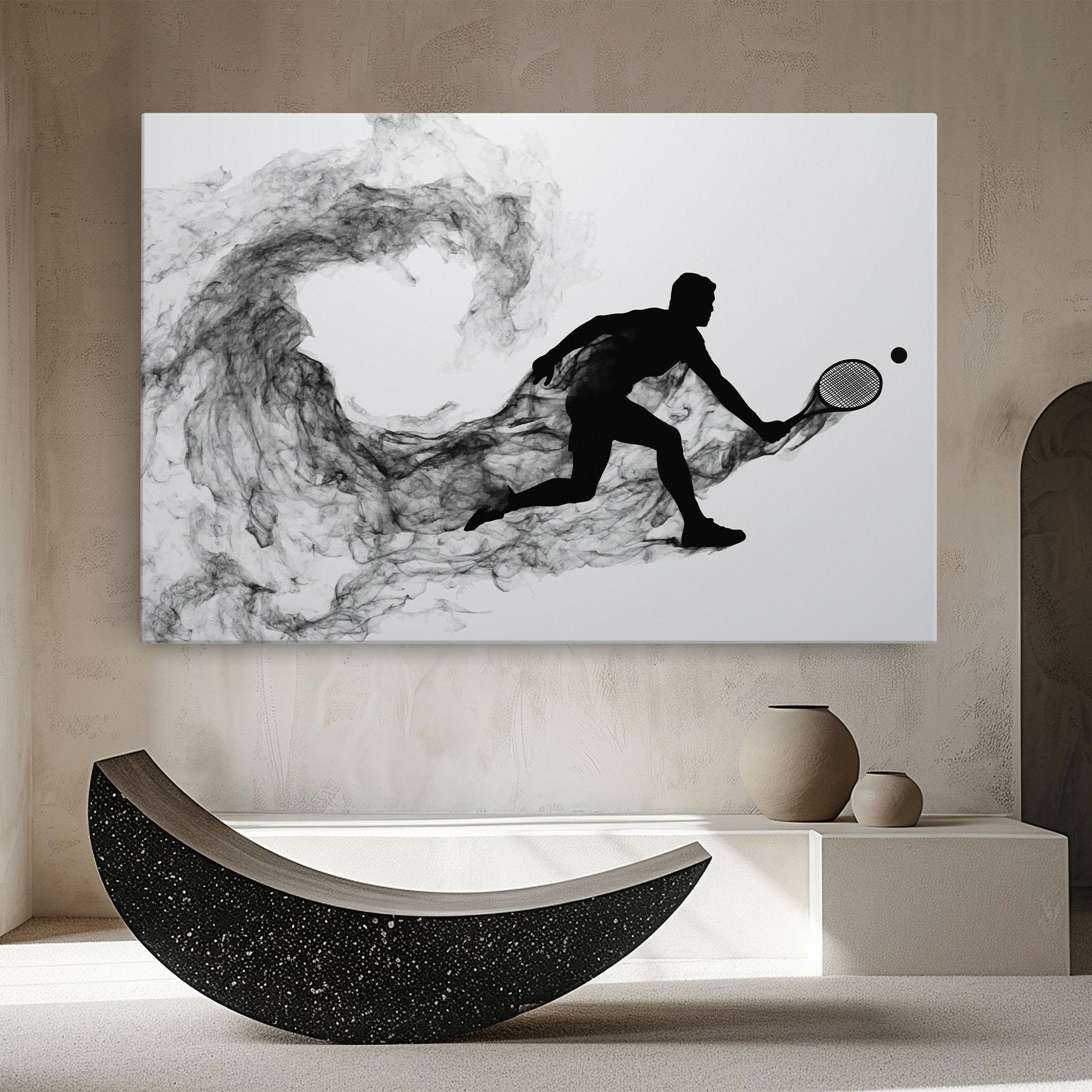 Leinwandbild Black Smoke Tennis mockup 8