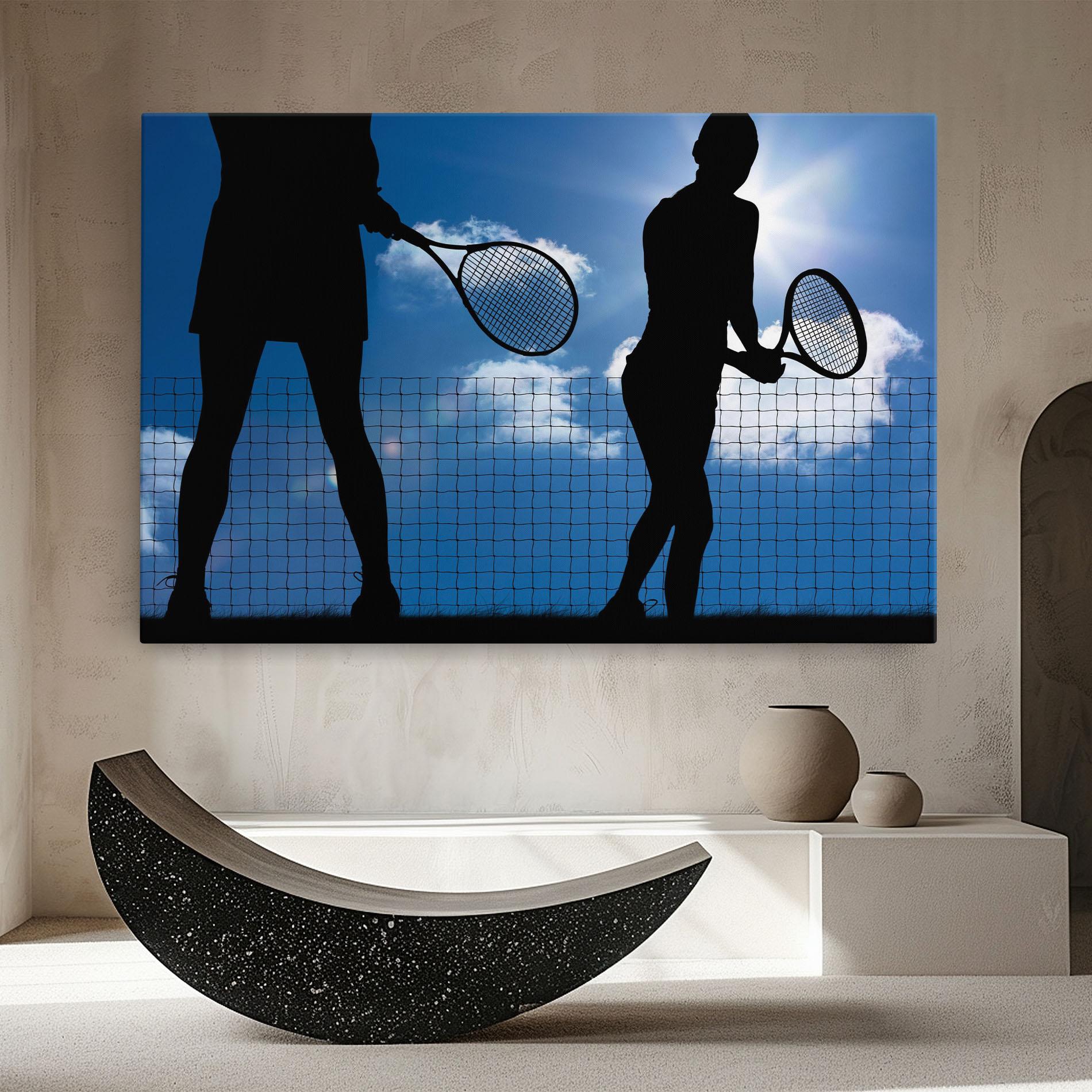 Leinwandbild Blue Sky Tennis mockup 8