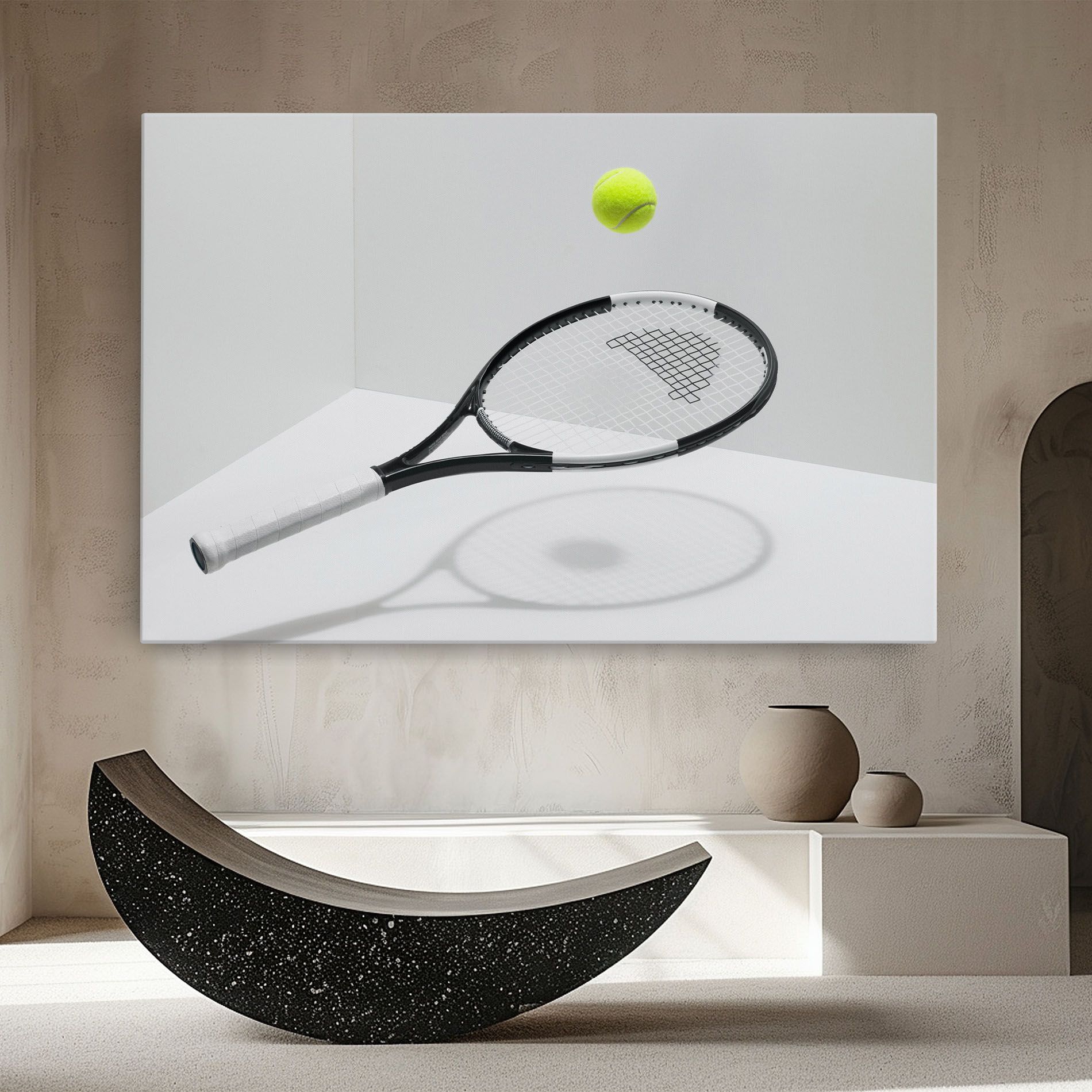 Floating Tennis Racket mockup 8