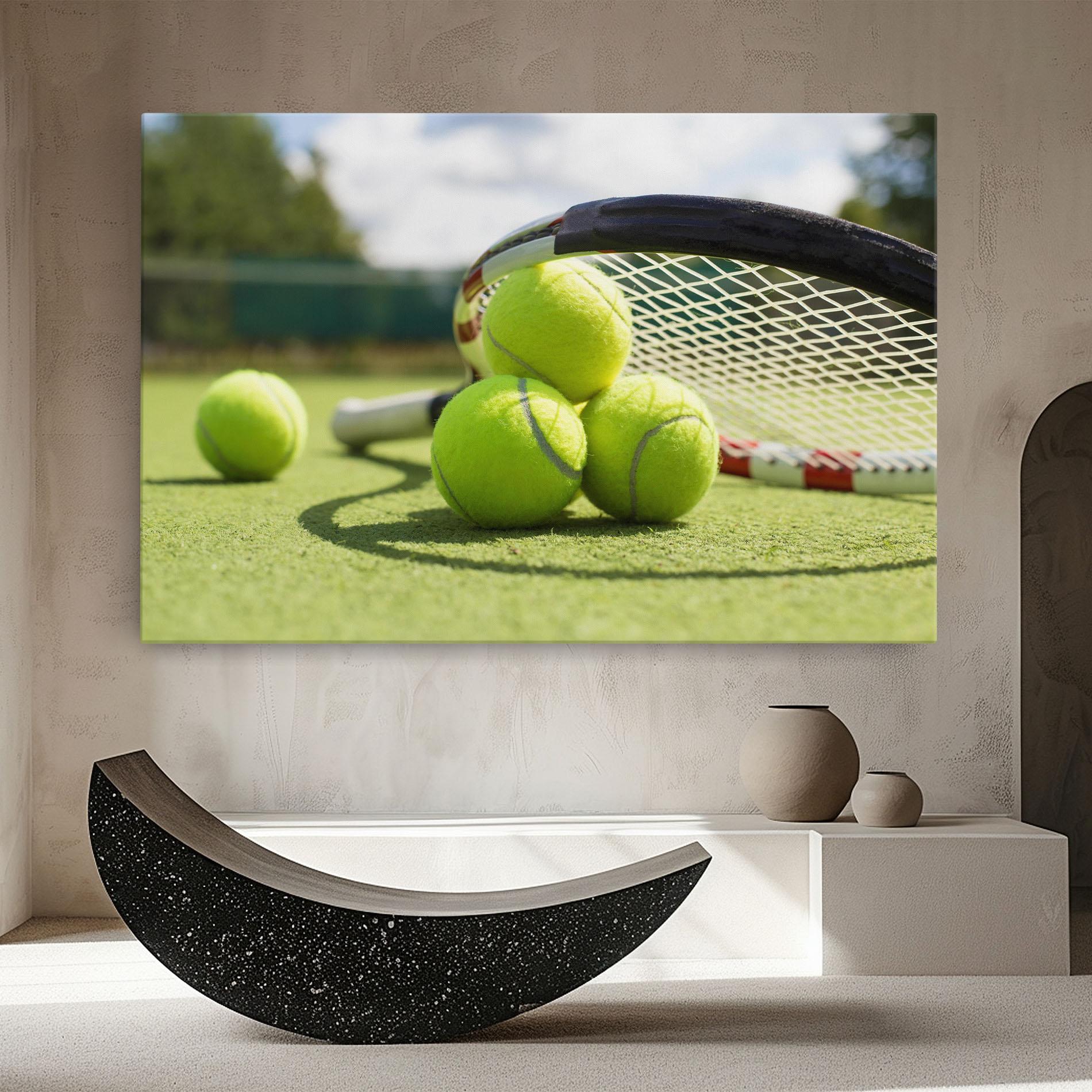 Leinwandbild Grass Tennis Balls mockup 8