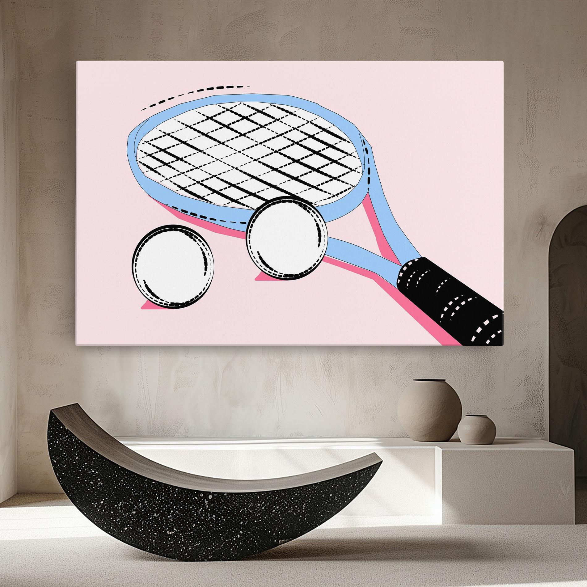 Leinwandbild Pink Tennis mockup 8