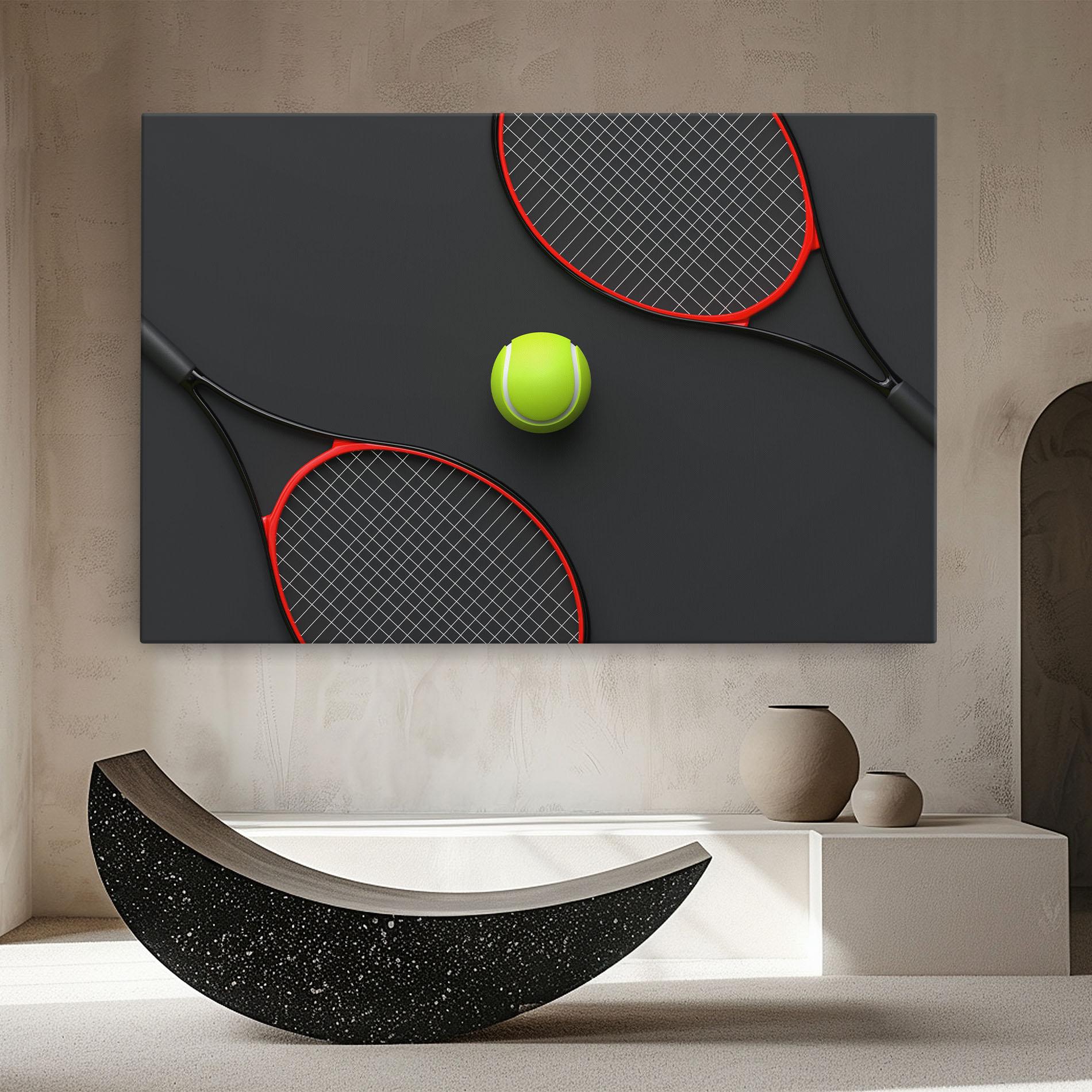 Leinwandbild Red Tennis Rackets mockup 8