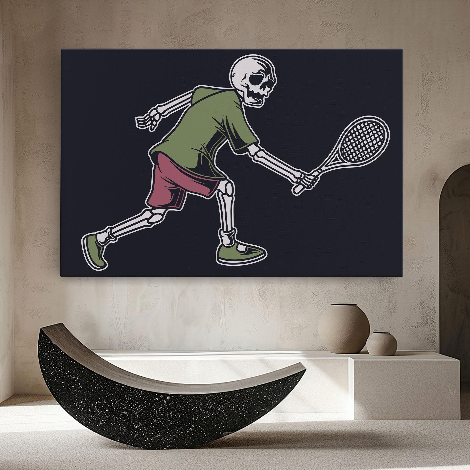 Leinwandbild Skull Tennis mockup 8