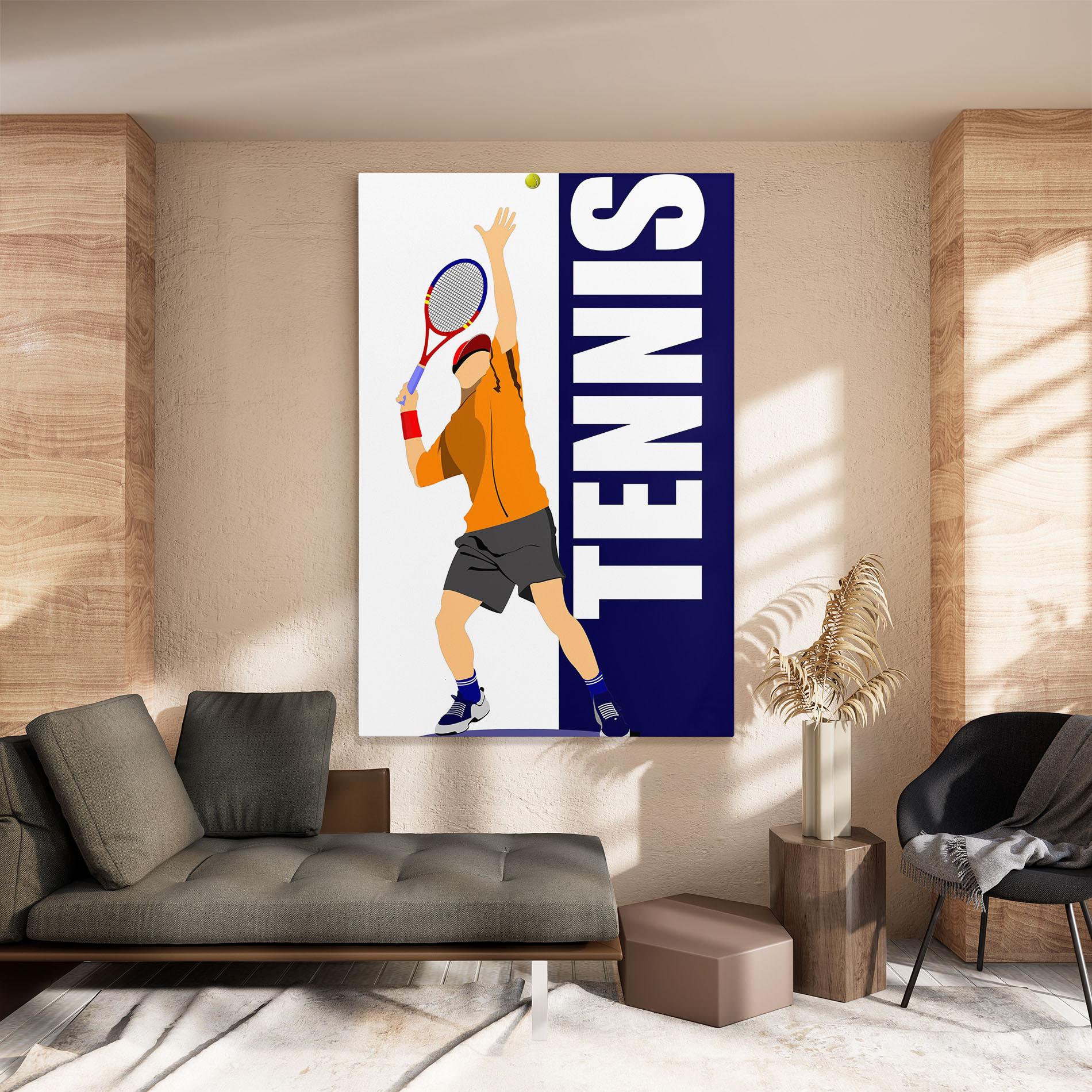 Leinwandbild Orange Tennis Player mockup 8