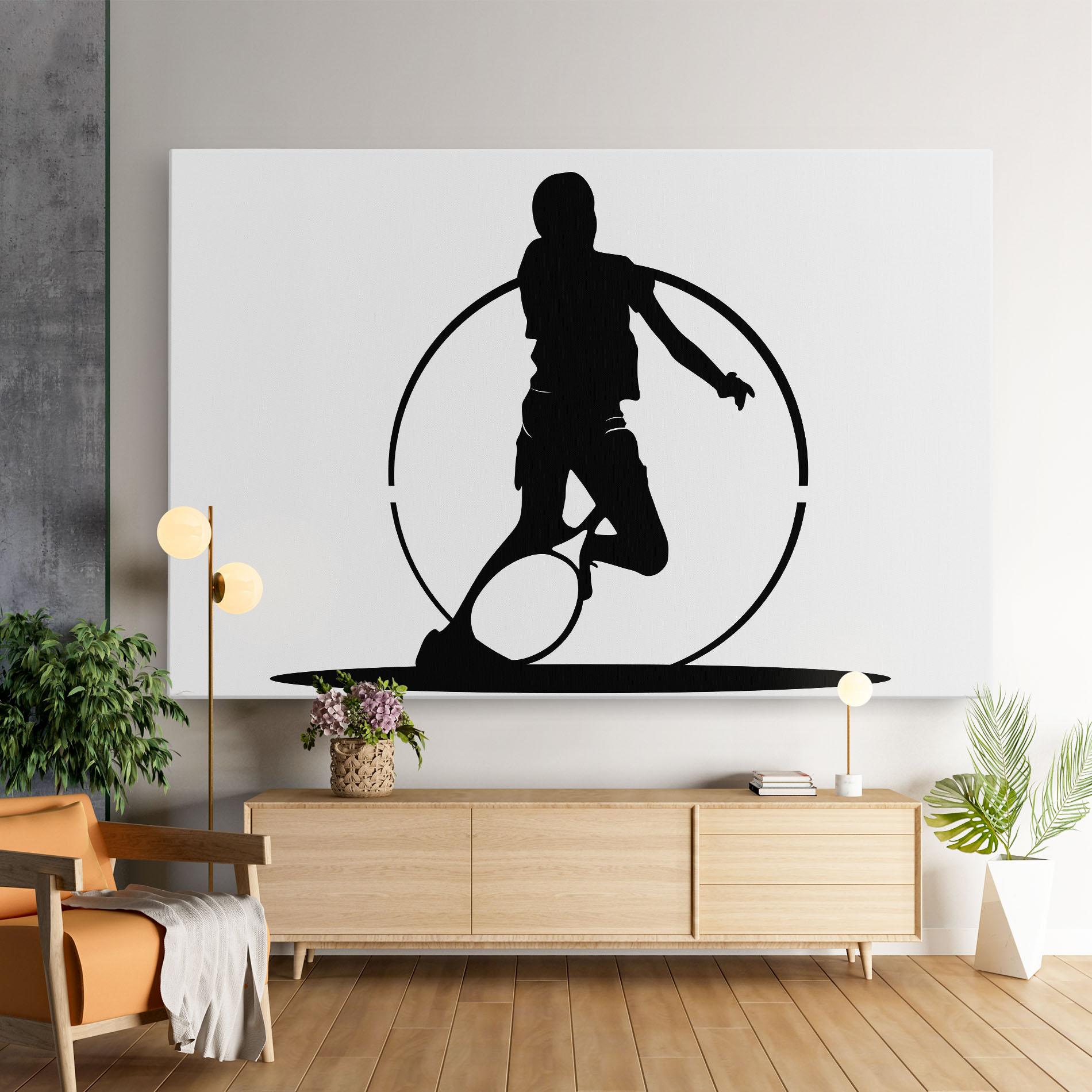 Leinwandbild Black Tennis Circle mockup 9