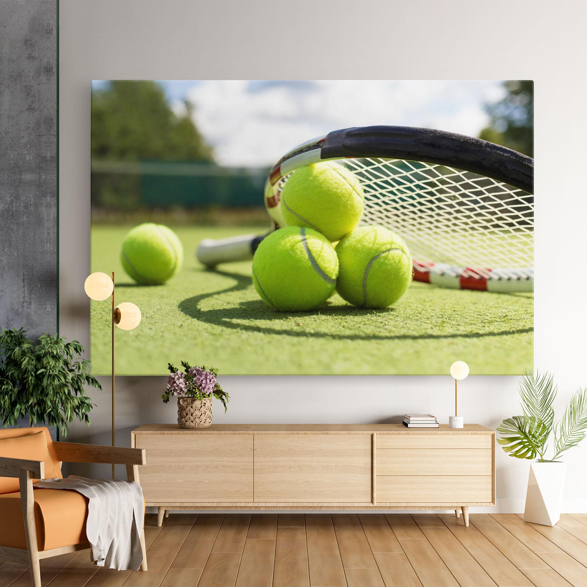 Leinwandbild Grass Tennis Balls mockup 9