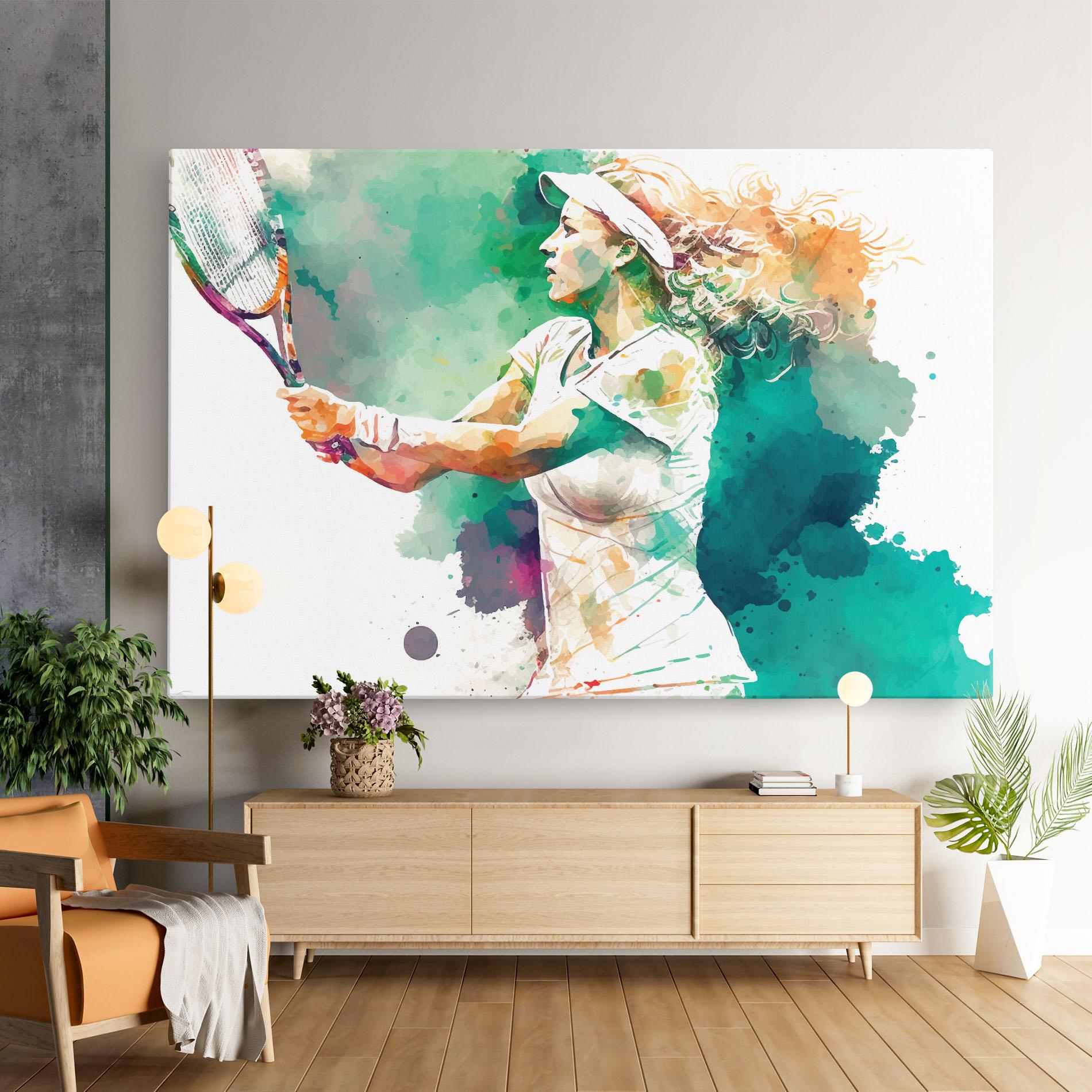 Leinwandbild Green Art Tennis mockup 9