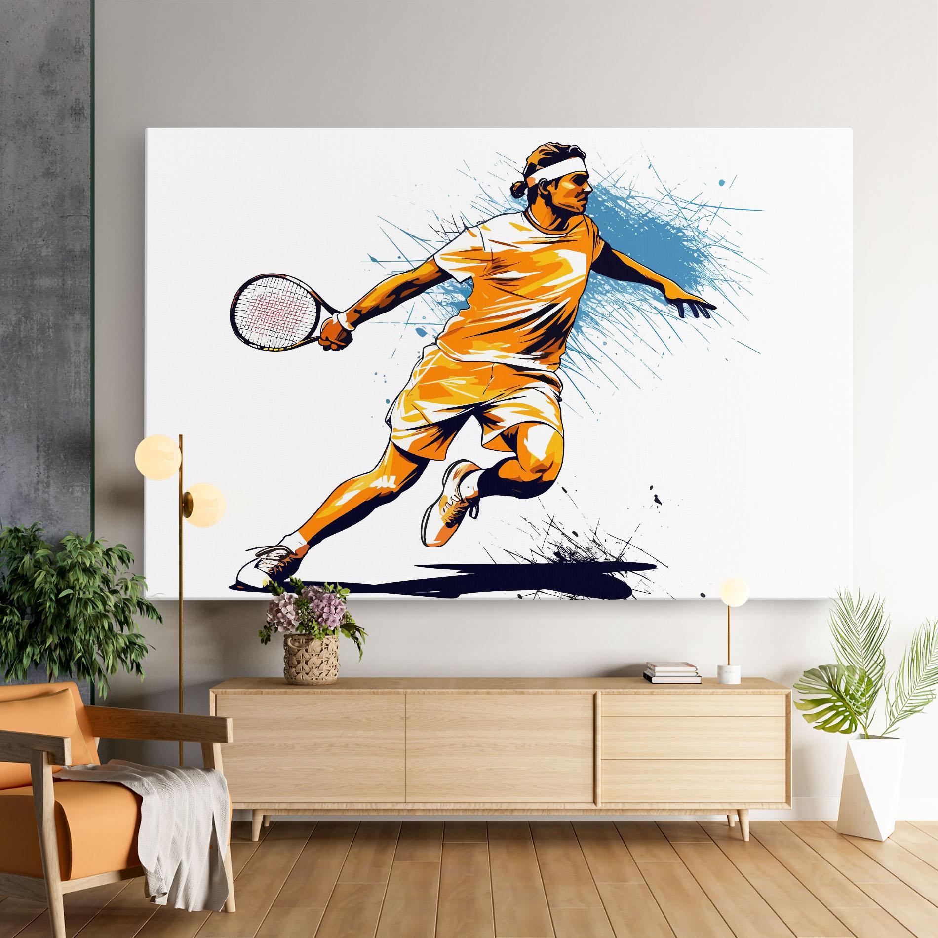 Leinwandbild Orange Blue Tennis mockup 9
