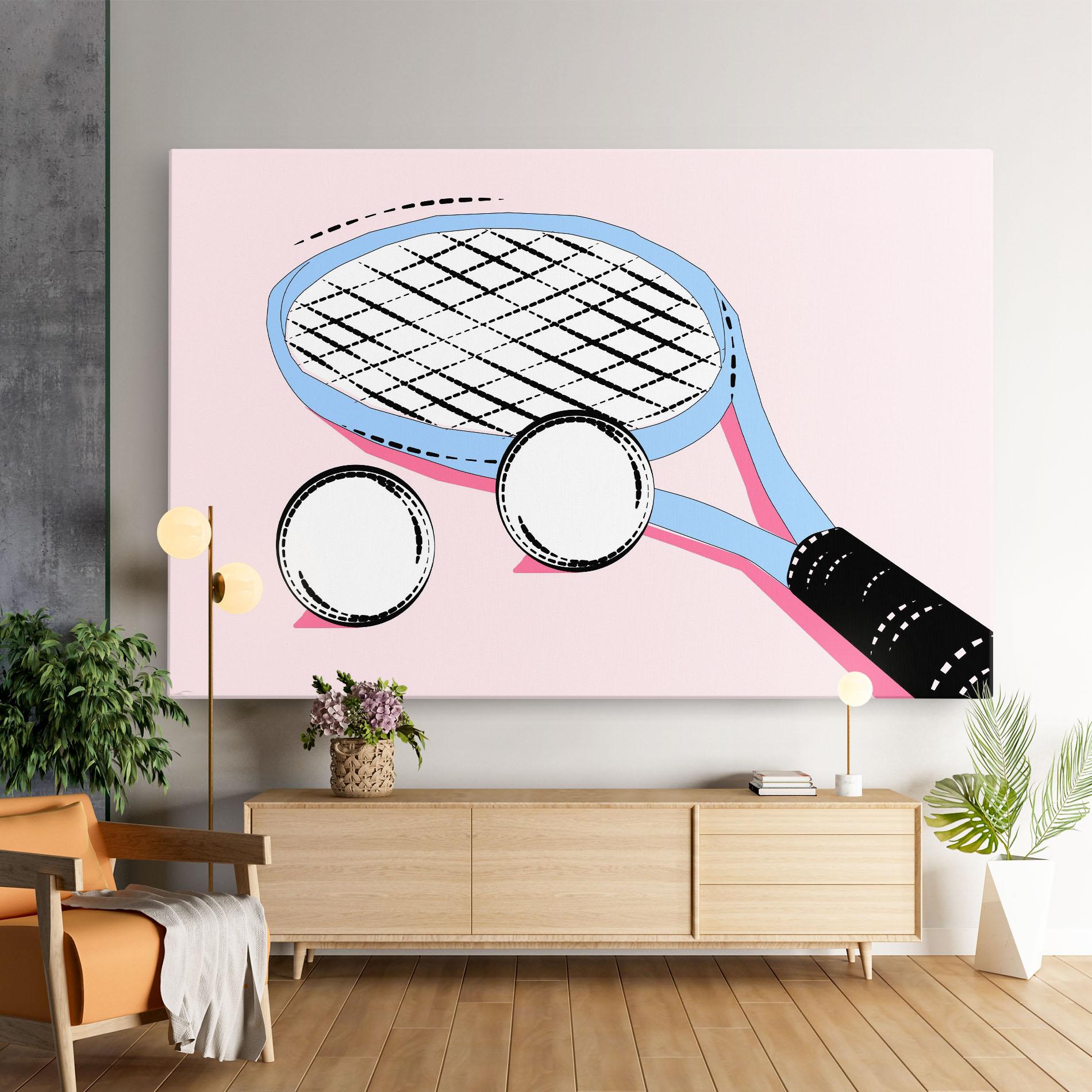Leinwandbild Pink Tennis mockup 9