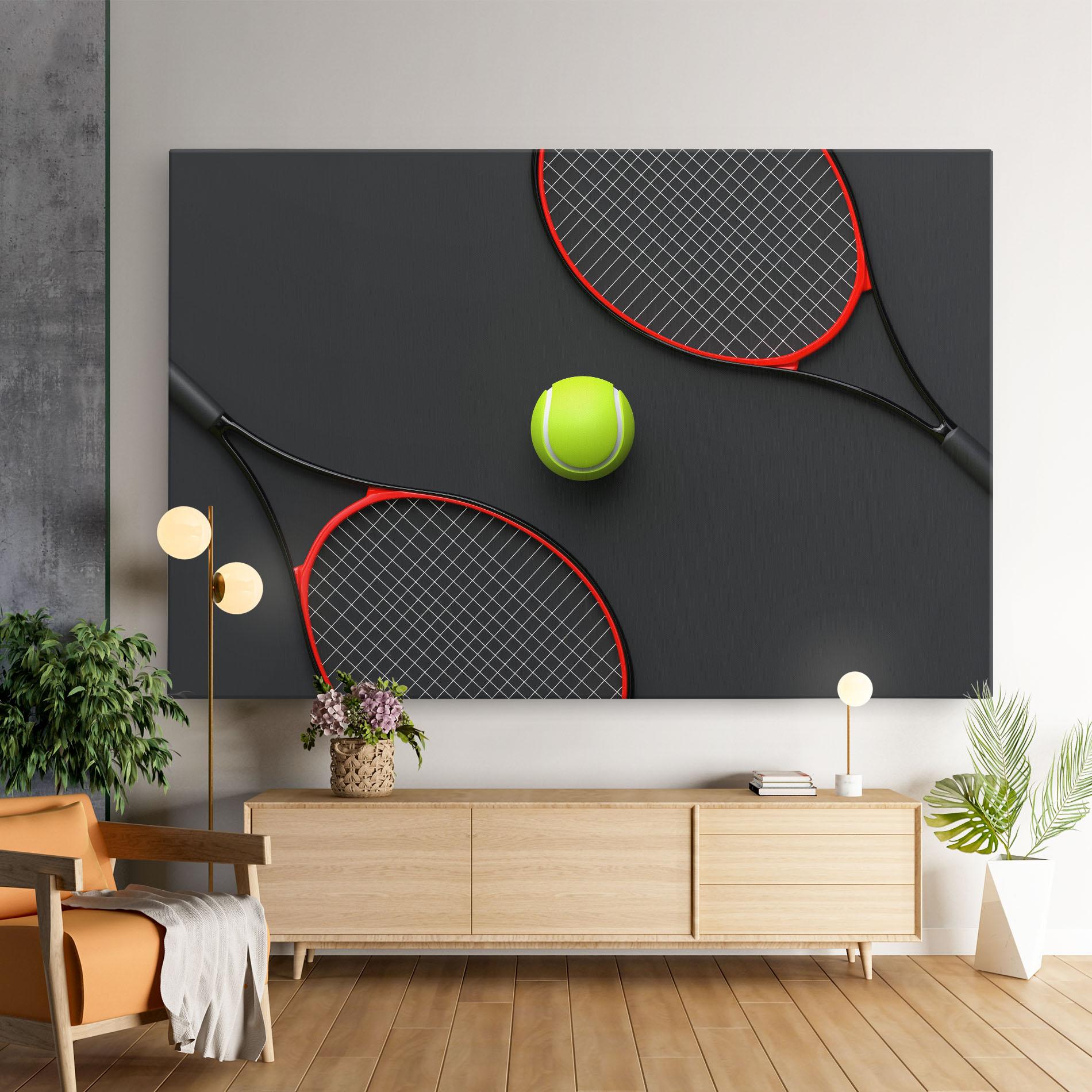 Leinwandbild Red Tennis Rackets mockup 9