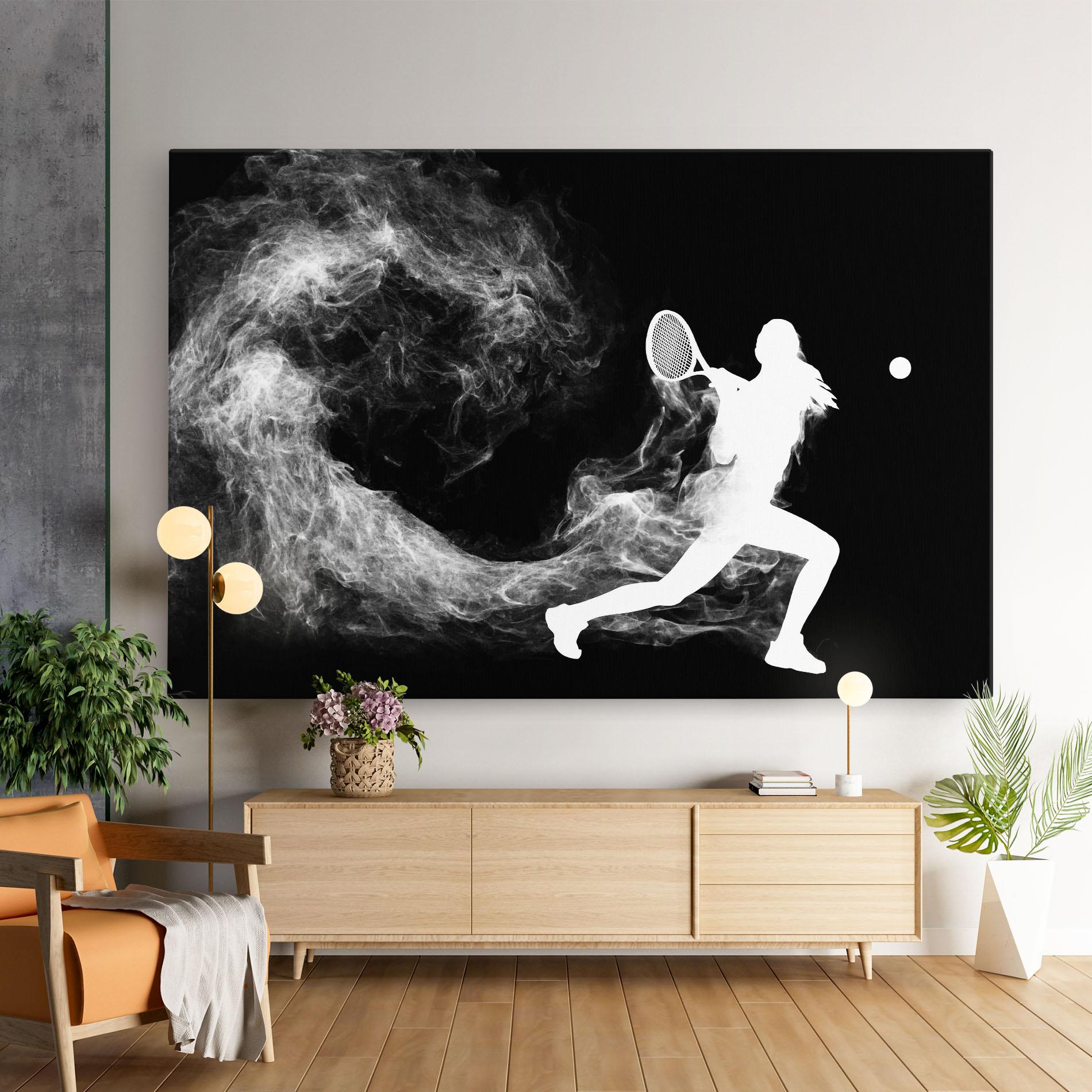 Leinwandbild Tennis Spoke White mockup 9