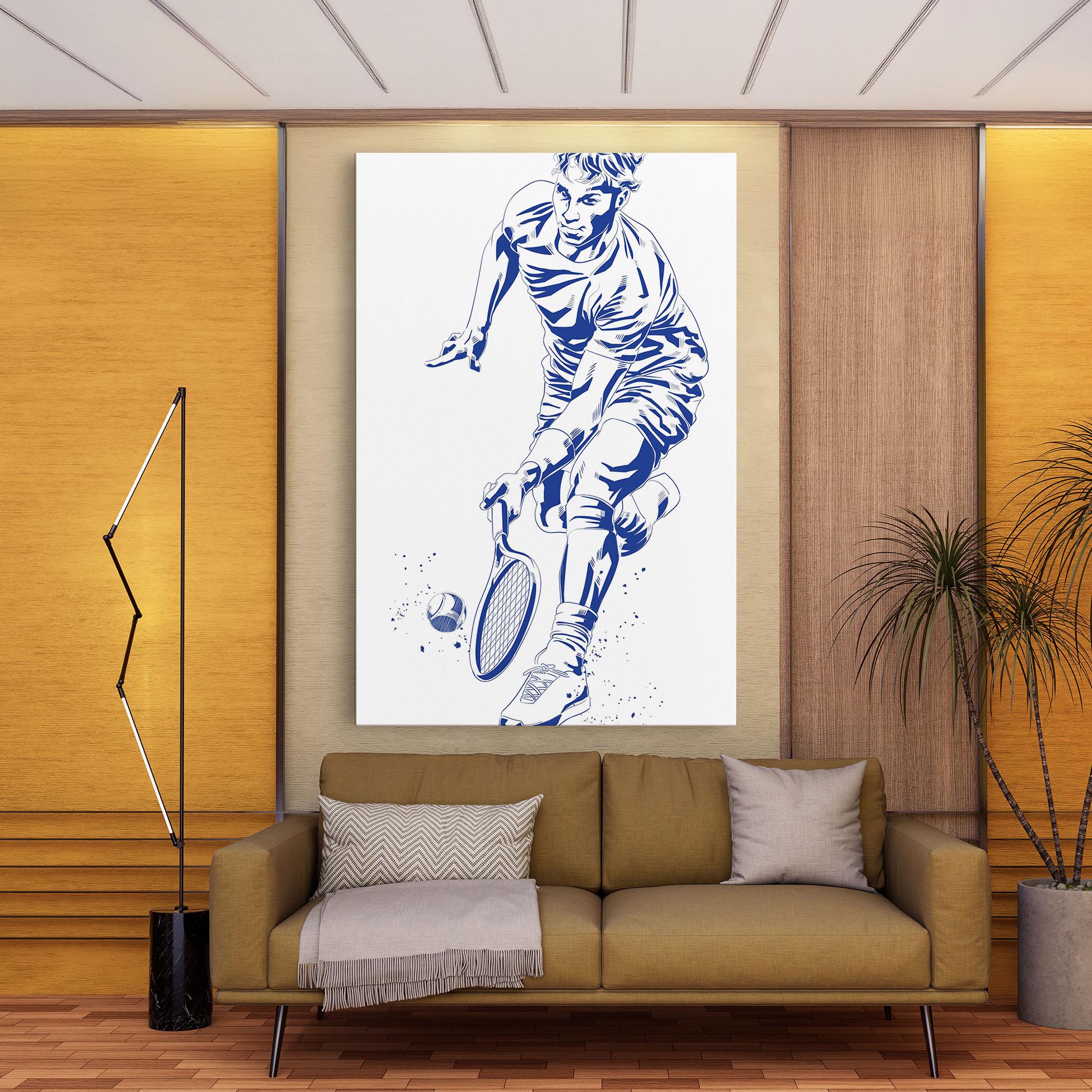 Leinwandbild Blue Tennis mockup 9