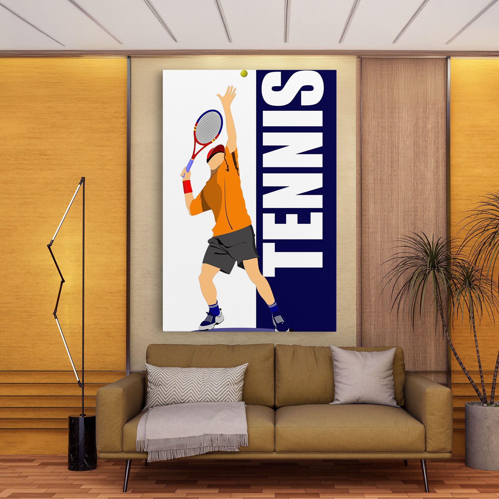 Orange Tennis Player mockup 9