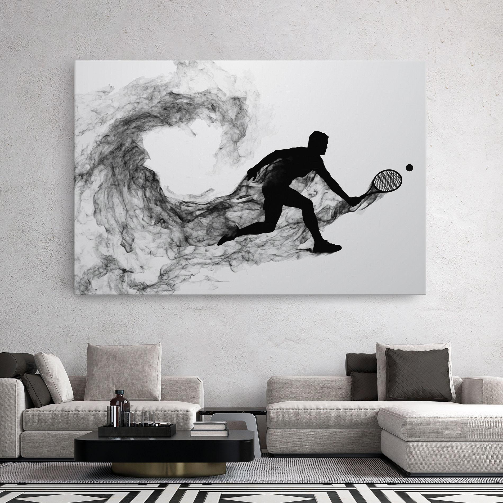 Leinwandbild Black Smoke Tennis mockup 2