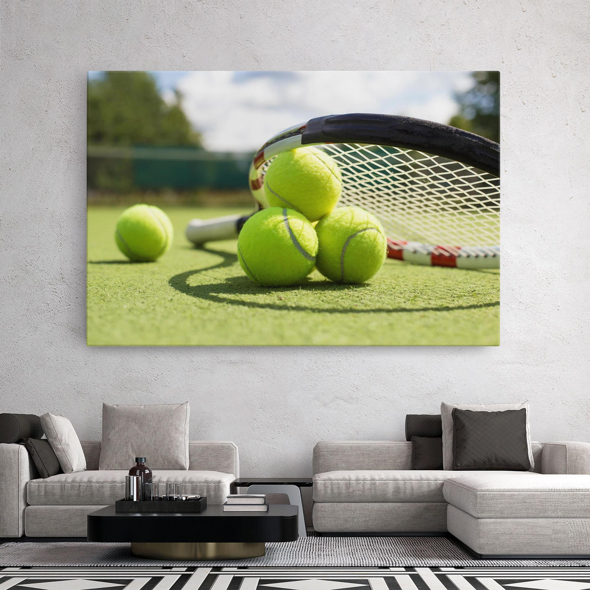 Leinwandbild Grass Tennis Balls mockup 2