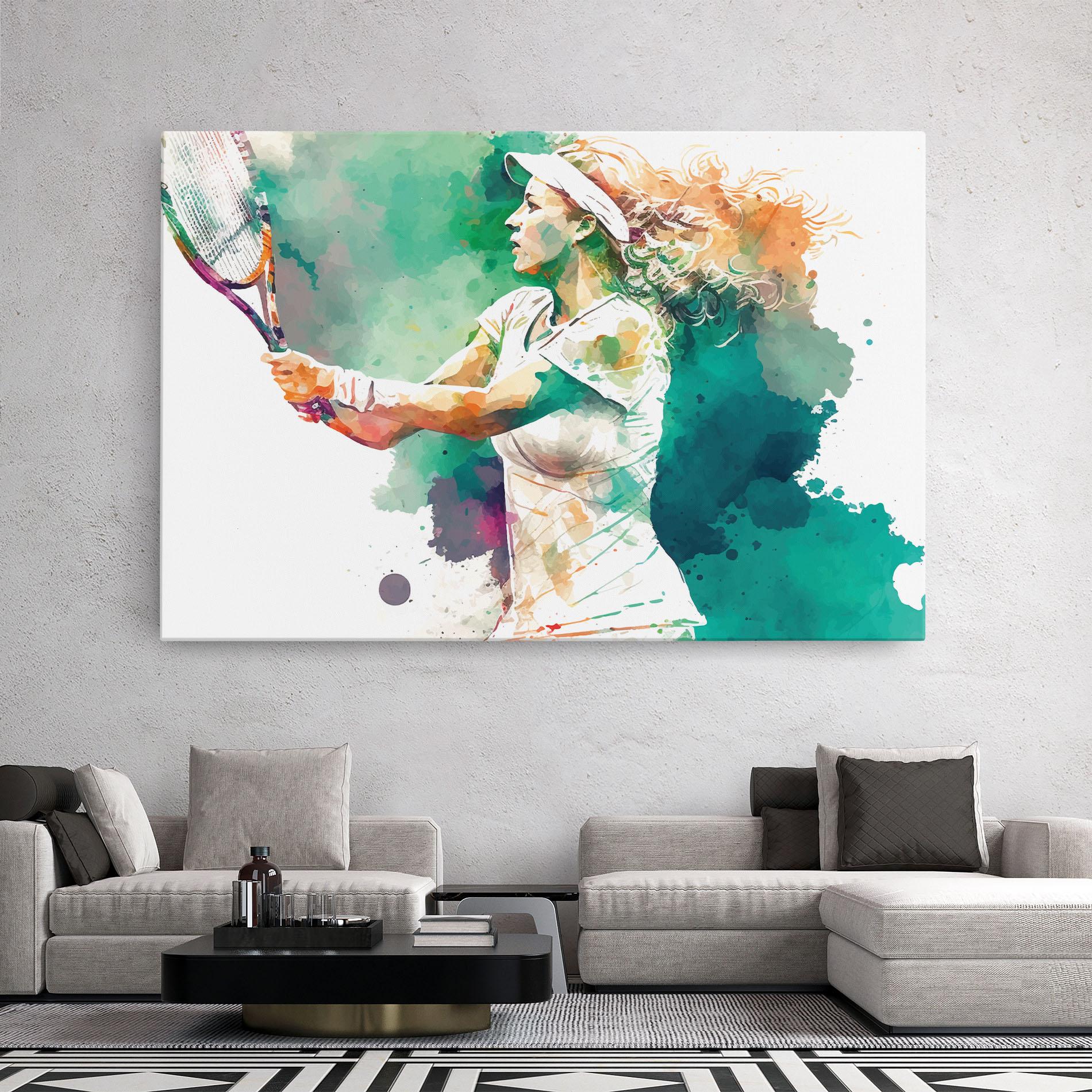 Leinwandbild Green Art Tennis mockup 2