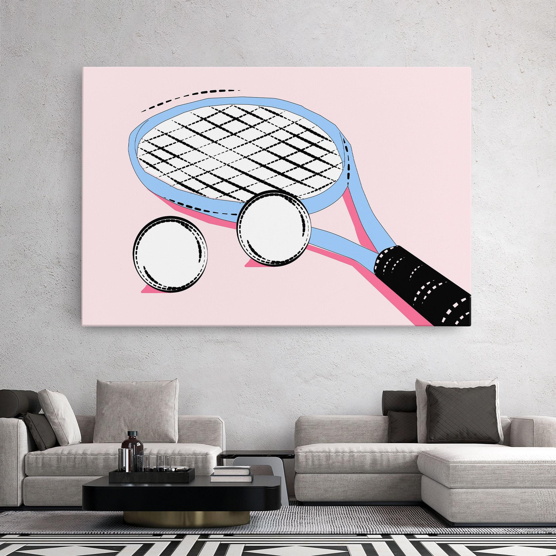 Leinwandbild Pink Tennis mockup 2