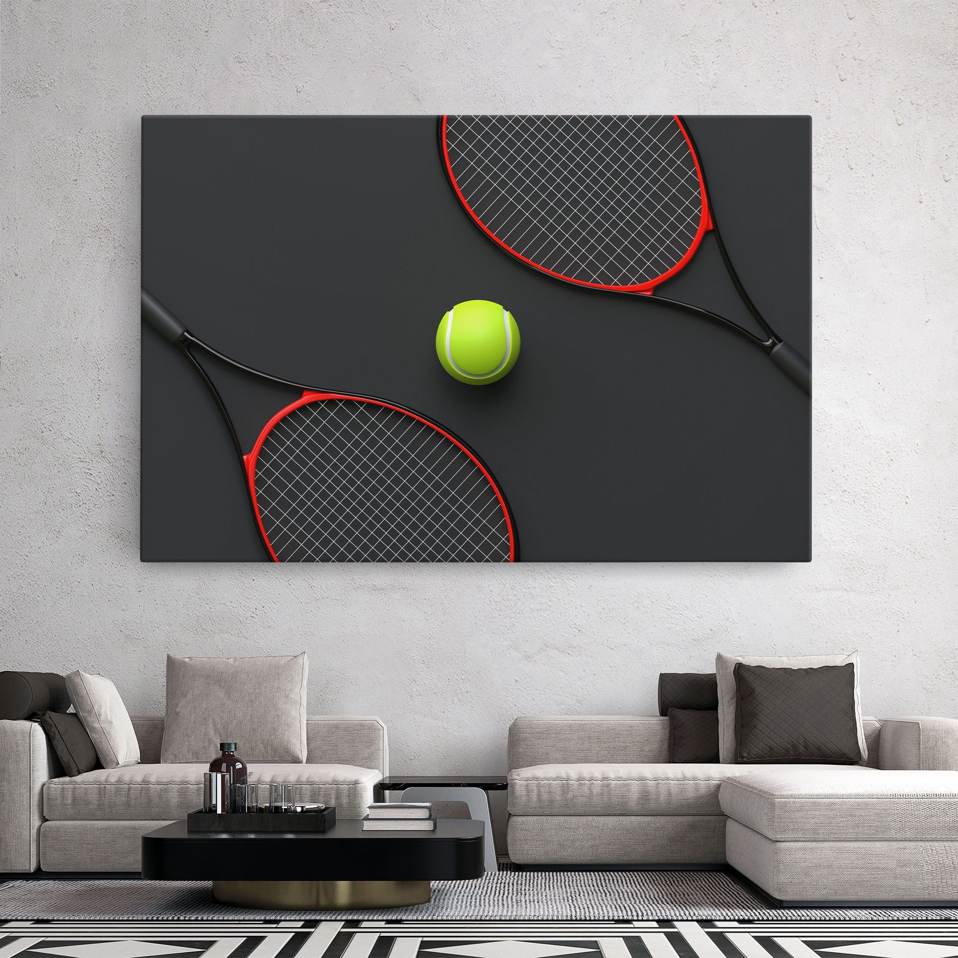 Red Tennis Rackets mockup 2