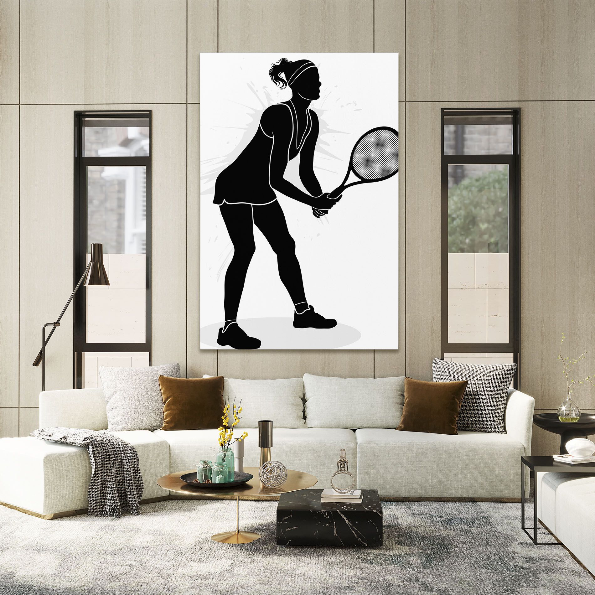 Female Tennis Player mockup 2