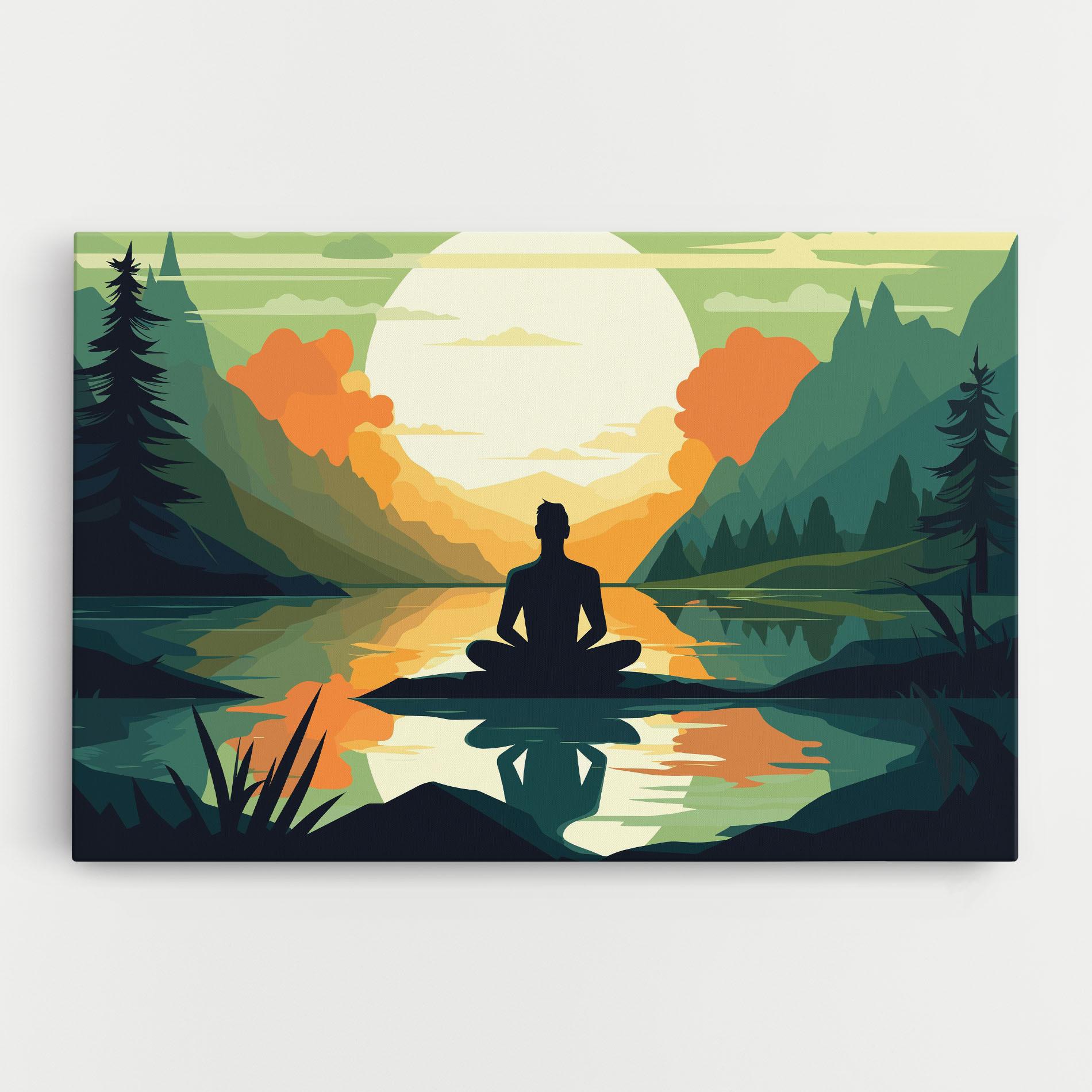 Leinwandbild Forest Yoga mockup 0