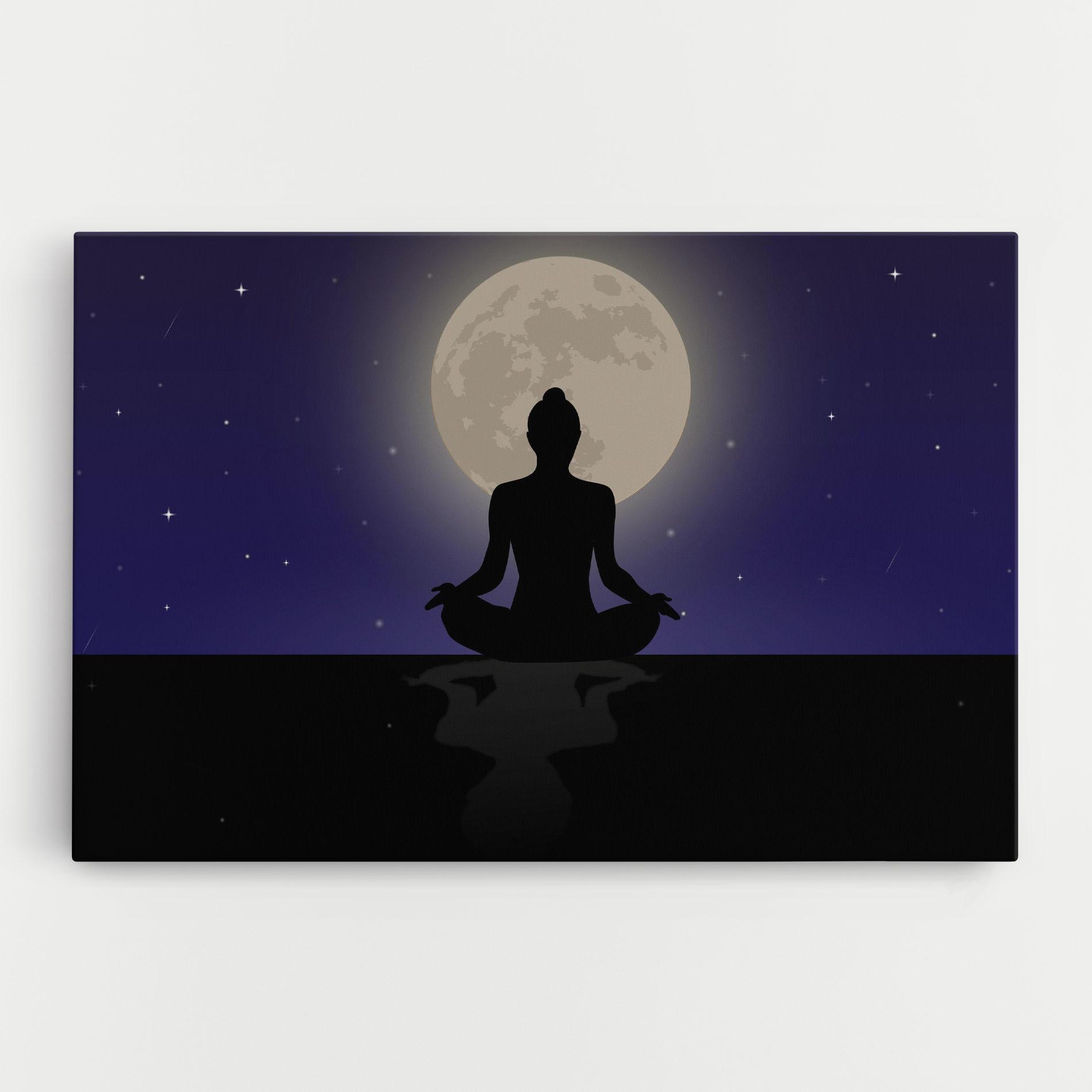 Leinwandbild Full Moon Yoga mockup 0