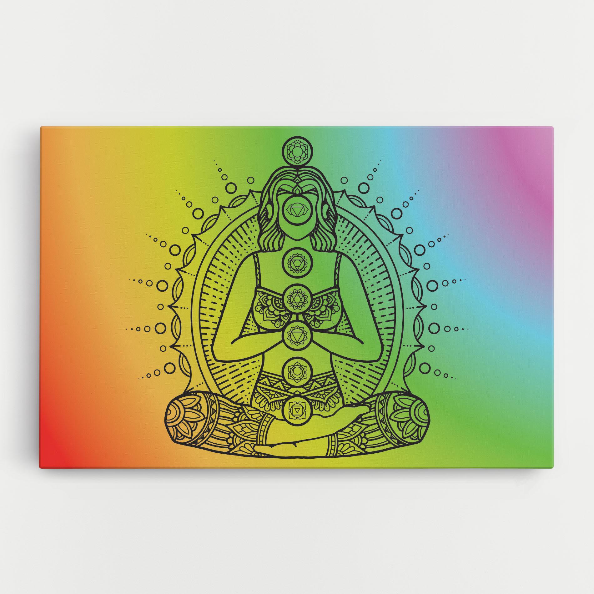 Leinwandbild Girl Meditation mockup 0