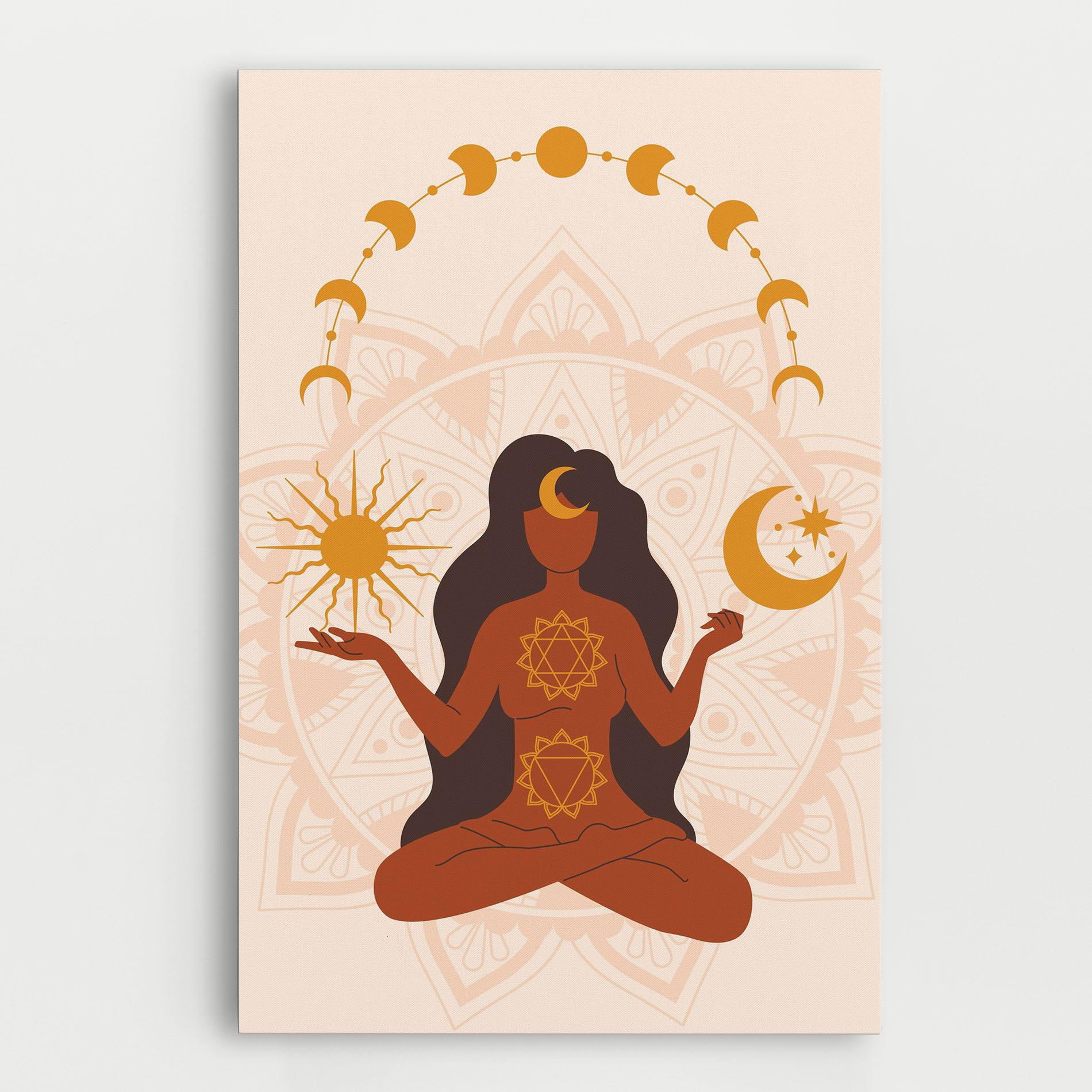 Leinwandbild Moon Sun Meditation mockup 0