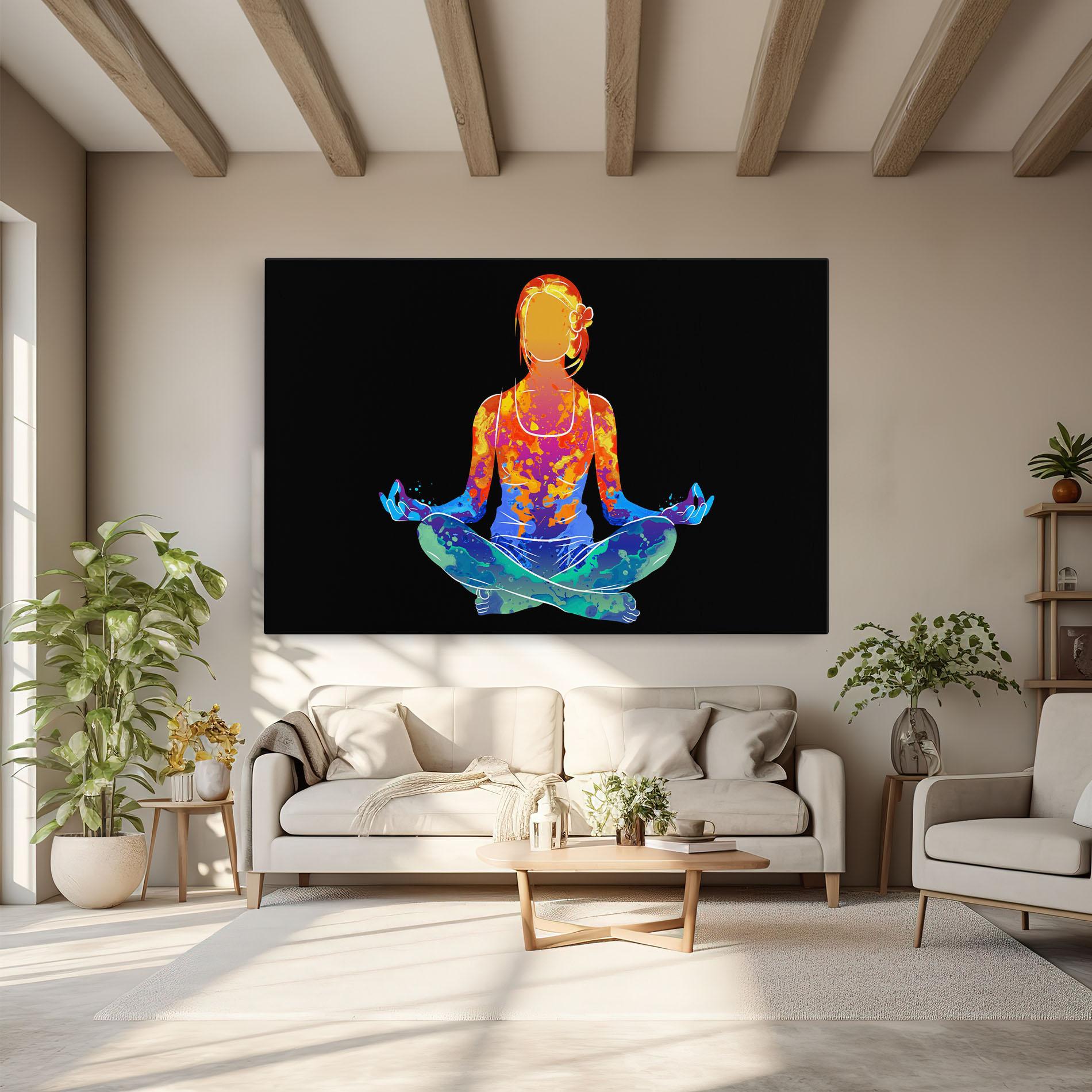Leinwandbild Colorful Meditation mockup 6