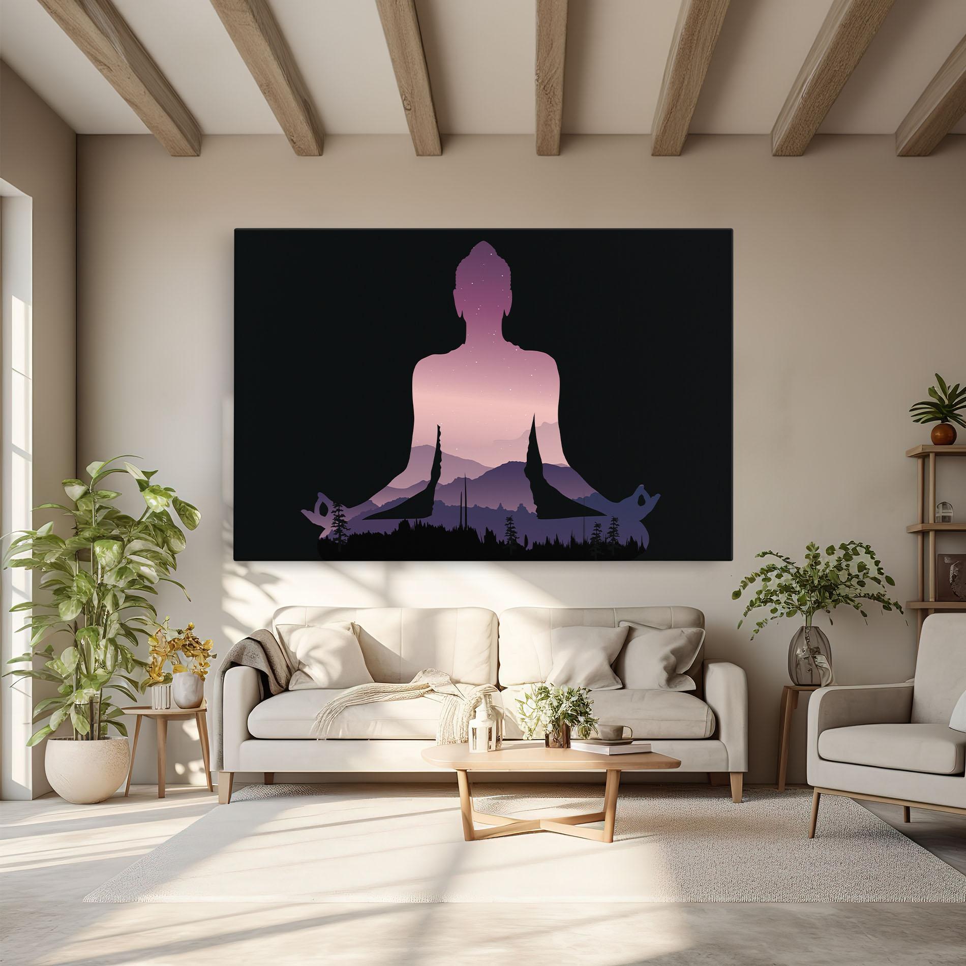 Leinwandbild Forest Star Yoga mockup 6