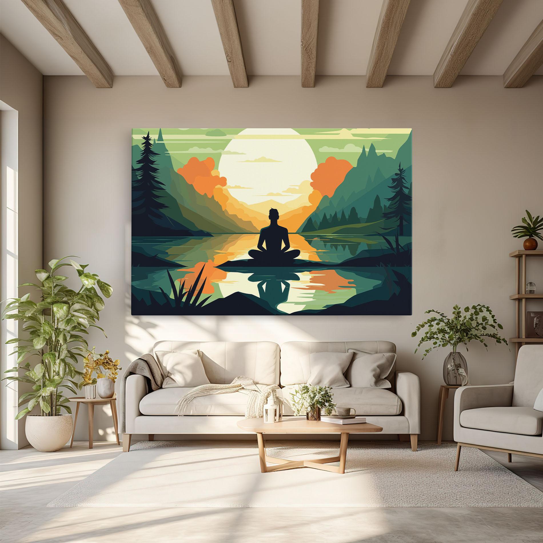 Leinwandbild Forest Yoga mockup 6