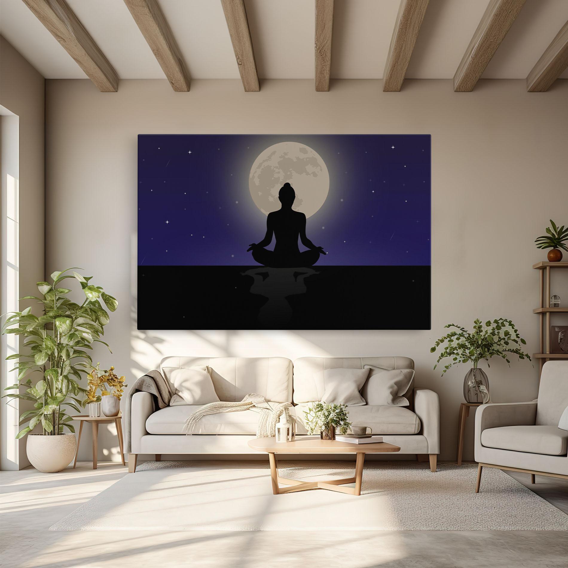 Leinwandbild Full Moon Yoga mockup 6
