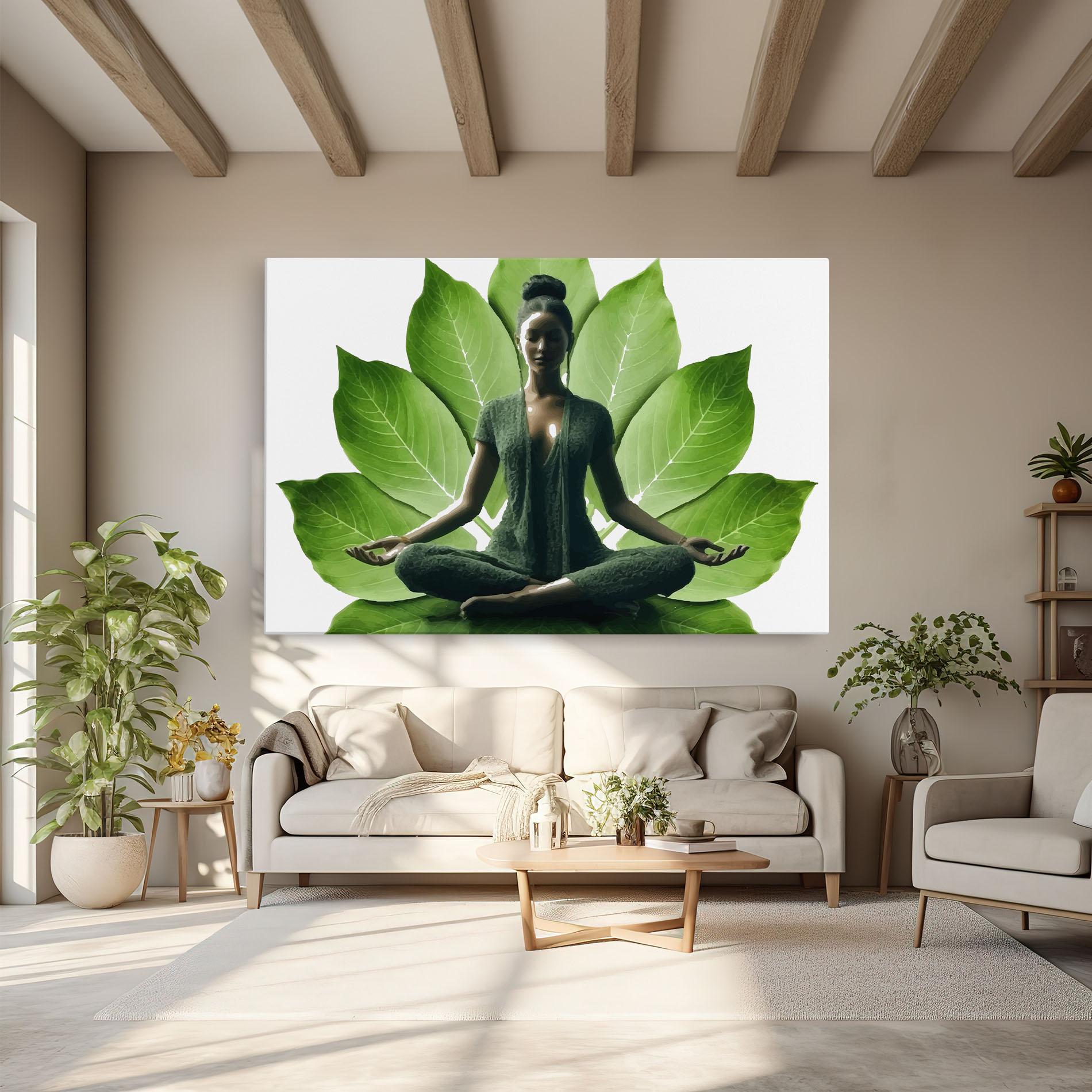 Leinwandbild Leaf Yoga mockup 6