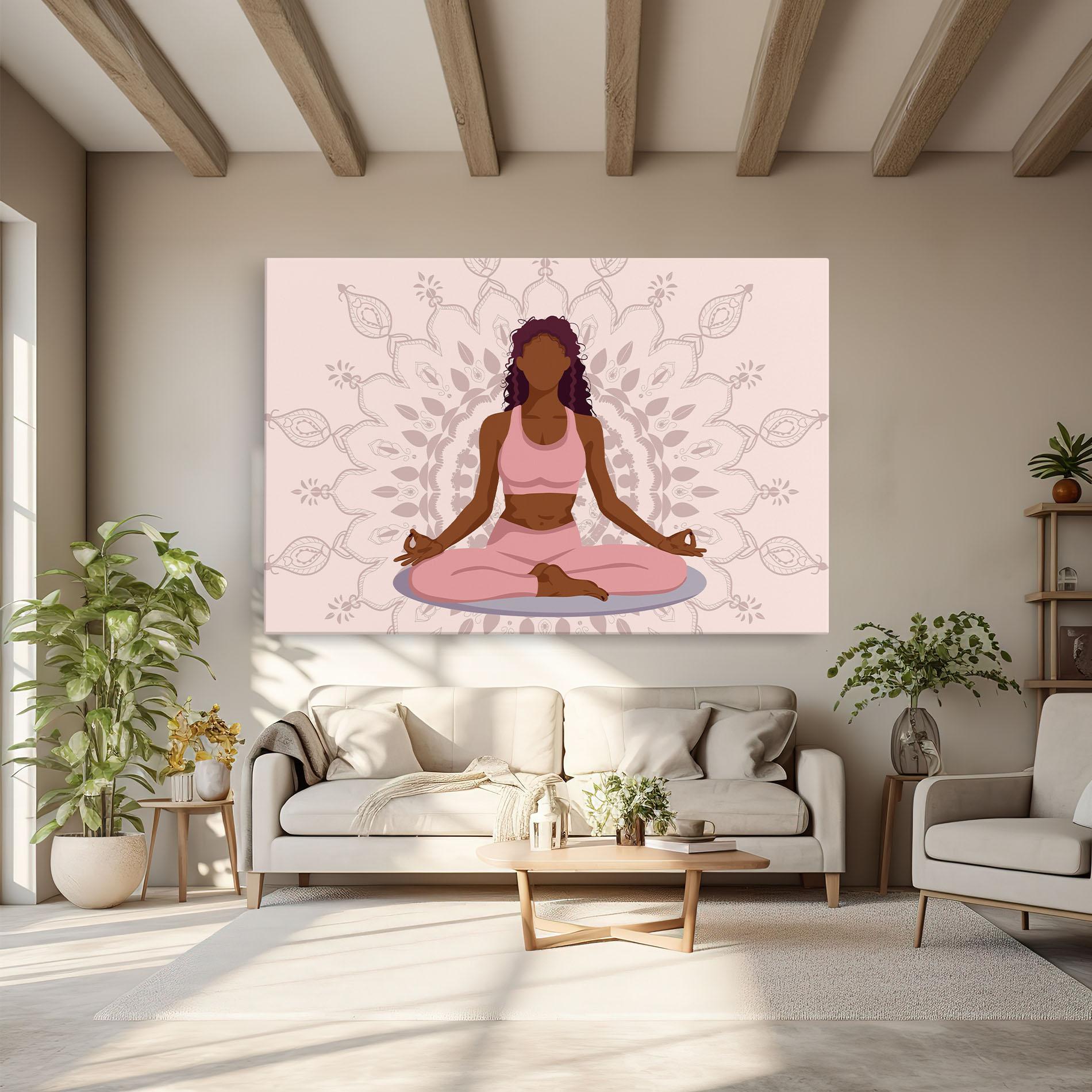 Leinwandbild Lotus Position mockup 6