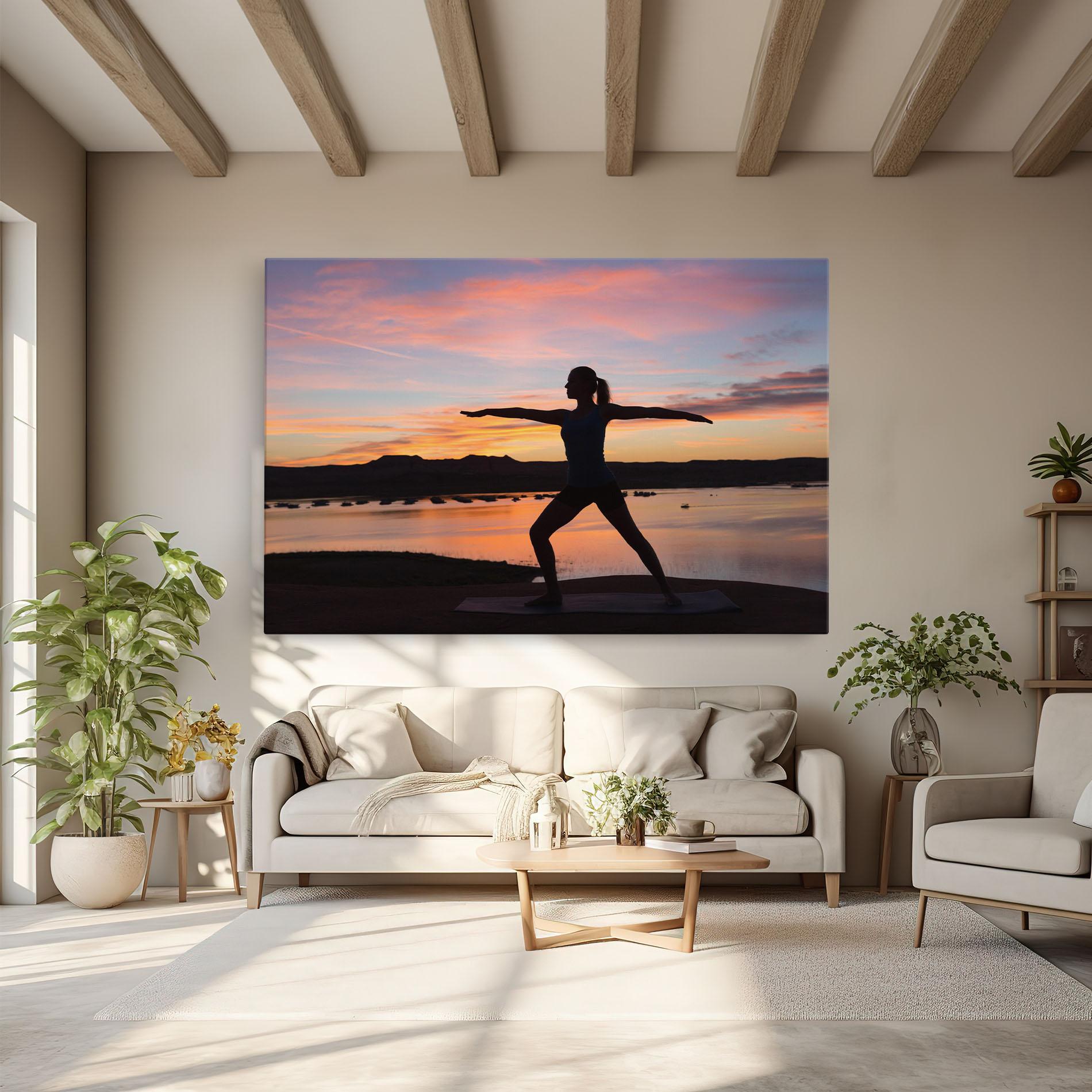 Leinwandbild Morning Yoga mockup 6