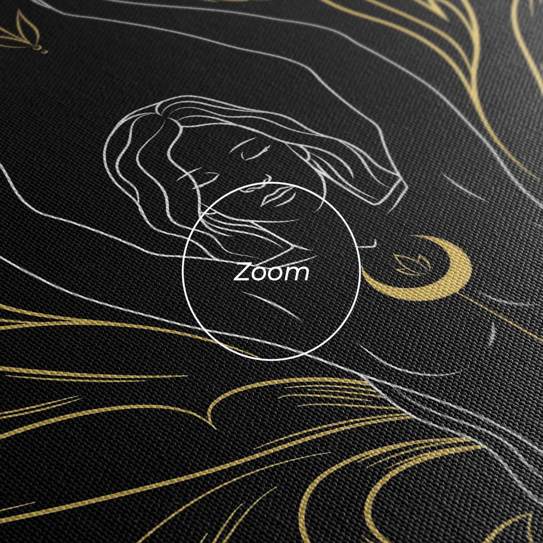 Leinwandbild Gold Yoga Pose mockup 3