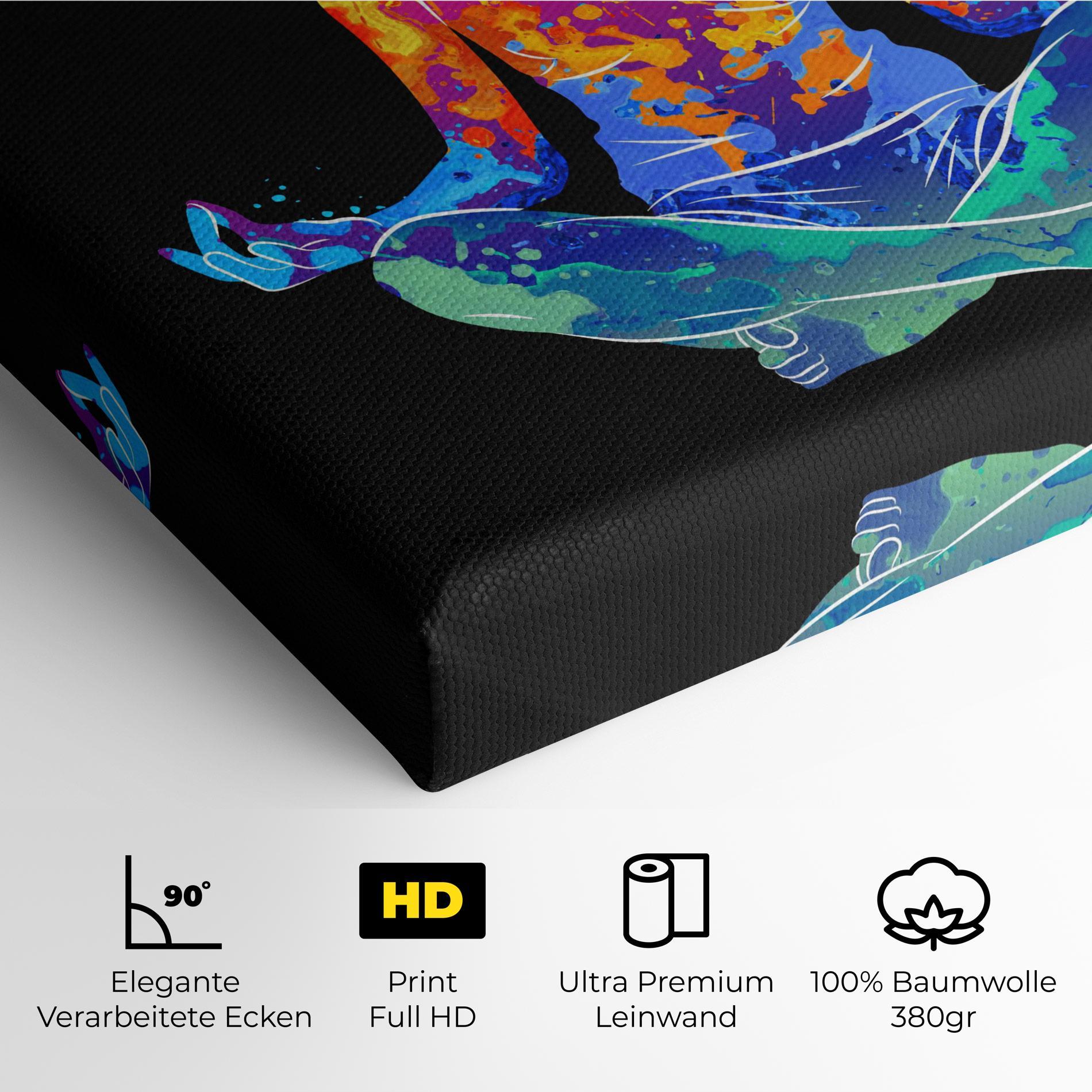 Leinwandbild Colorful Meditation mockup 4