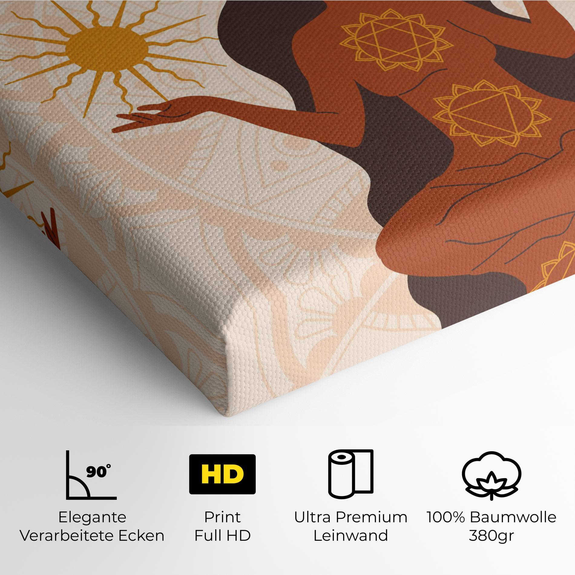 Leinwandbild Moon Sun Meditation mockup 4