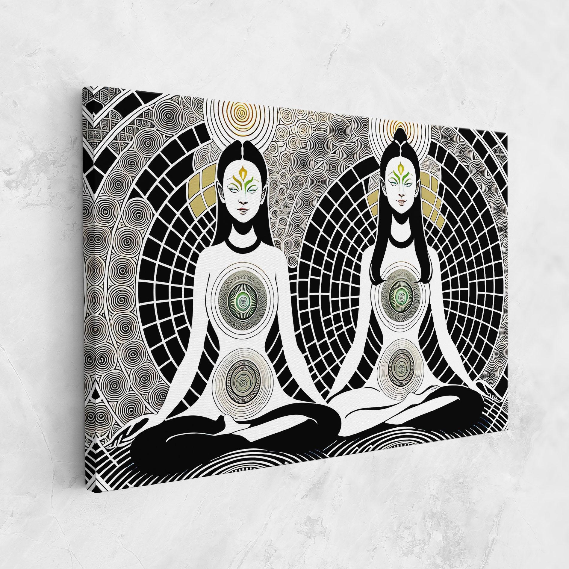 Leinwandbild Clolorful Meditation mockup 1