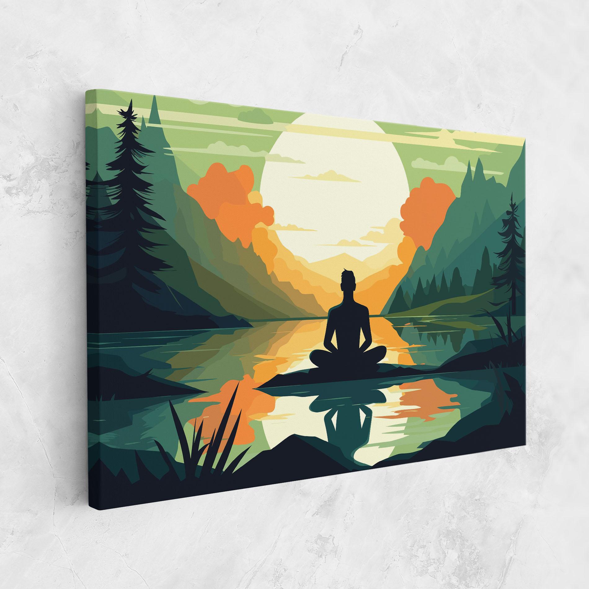 Leinwandbild Forest Yoga mockup 1