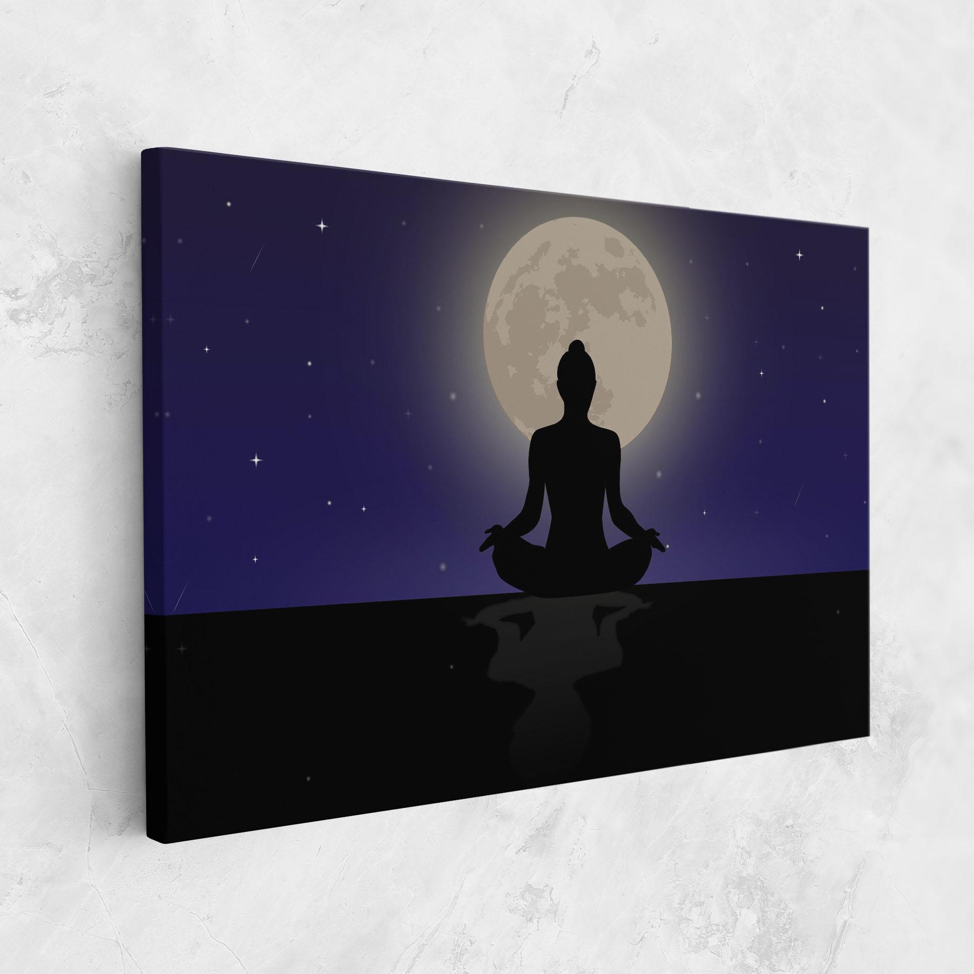 Leinwandbild Full Moon Yoga mockup 1