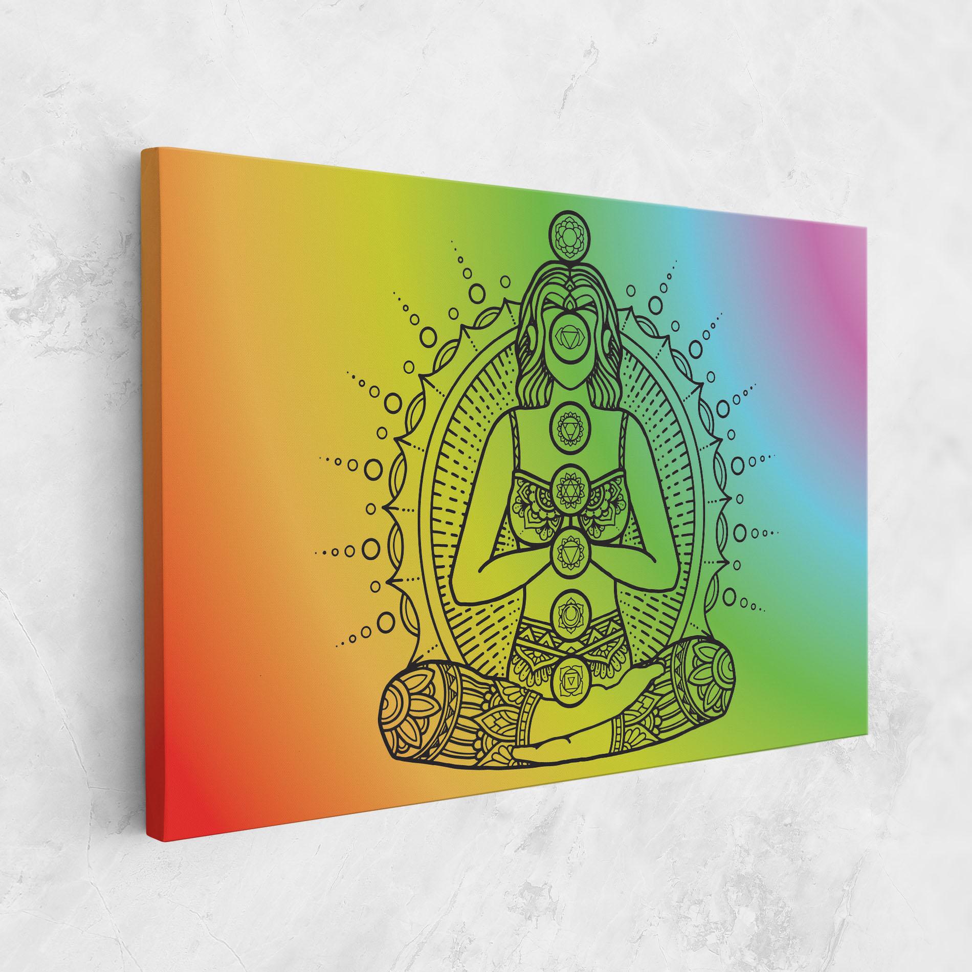 Leinwandbild Girl Meditation mockup 1