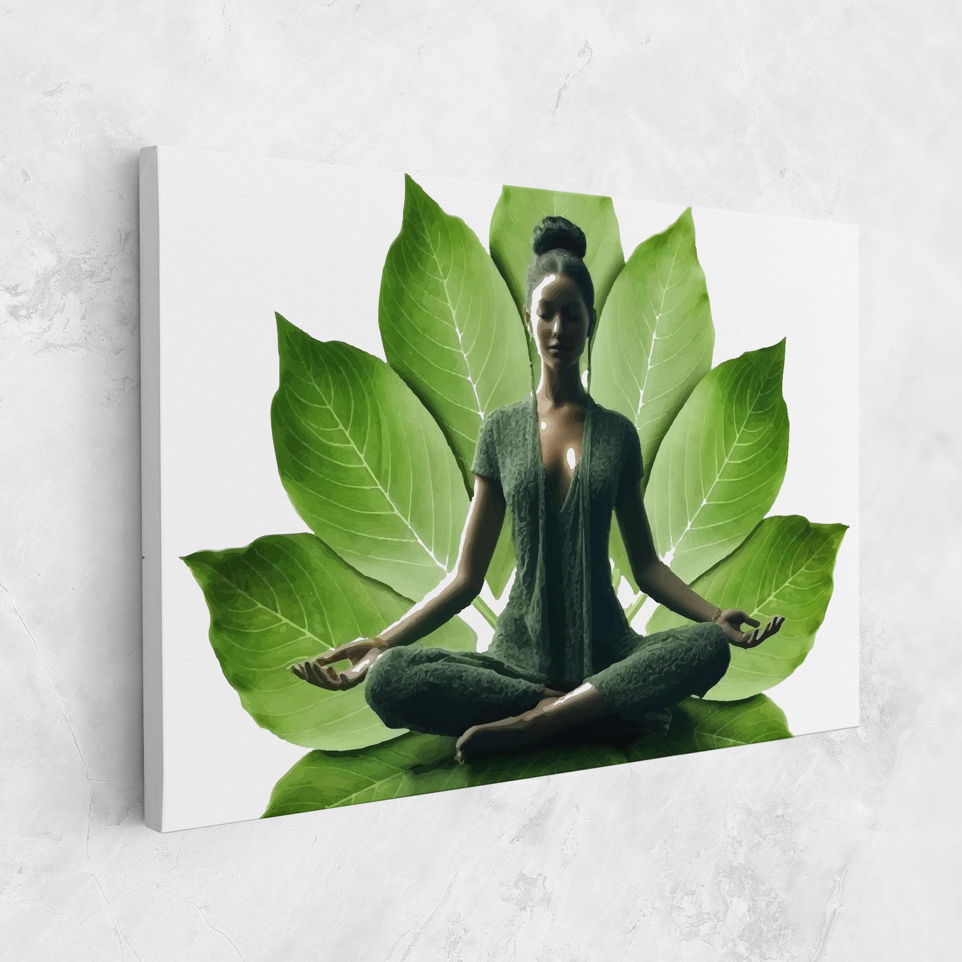 Leinwandbild Leaf Yoga mockup 1
