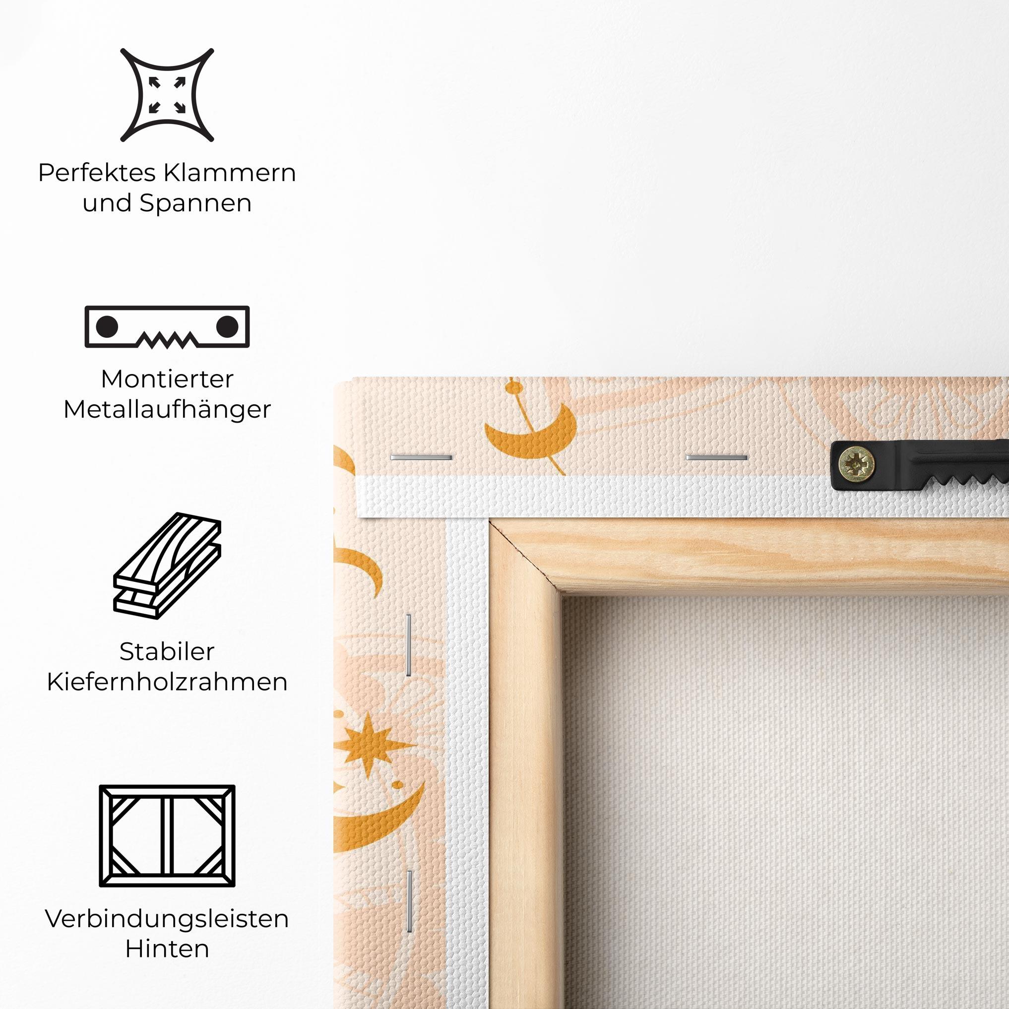 Leinwandbild Moon Sun Meditation mockup 5