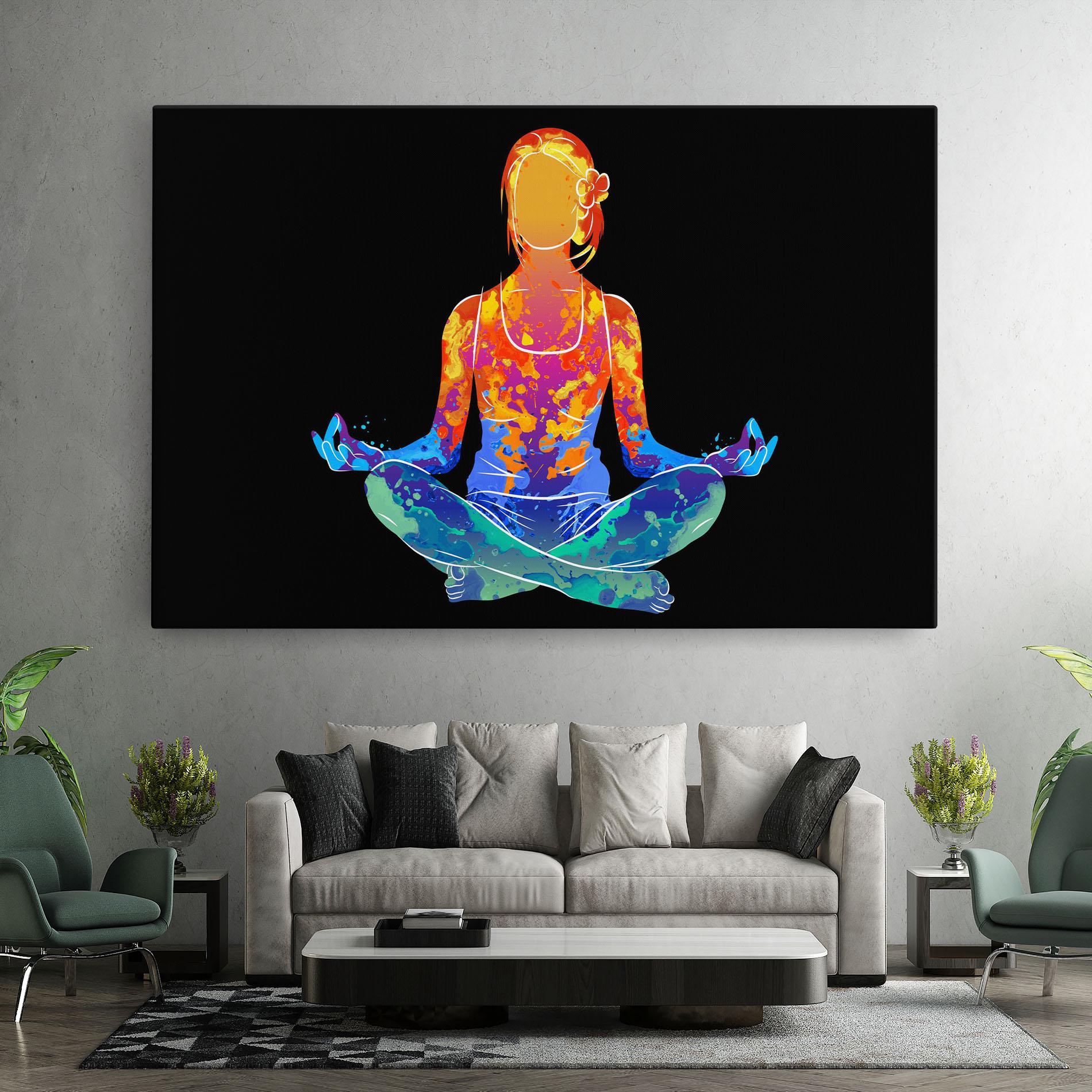 Leinwandbild Colorful Meditation mockup 7