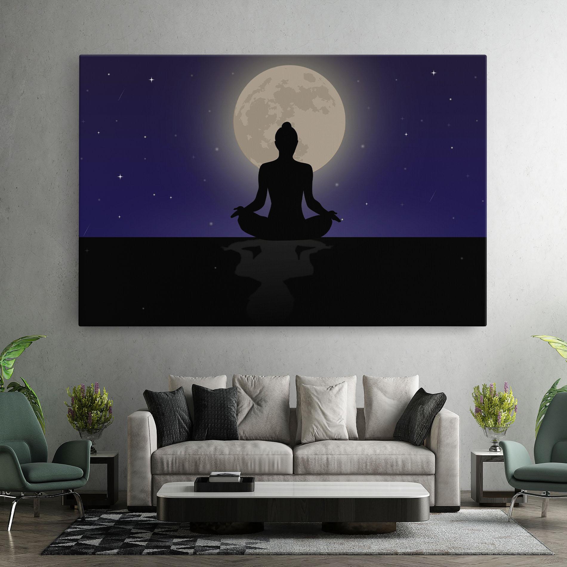 Leinwandbild Full Moon Yoga mockup 7
