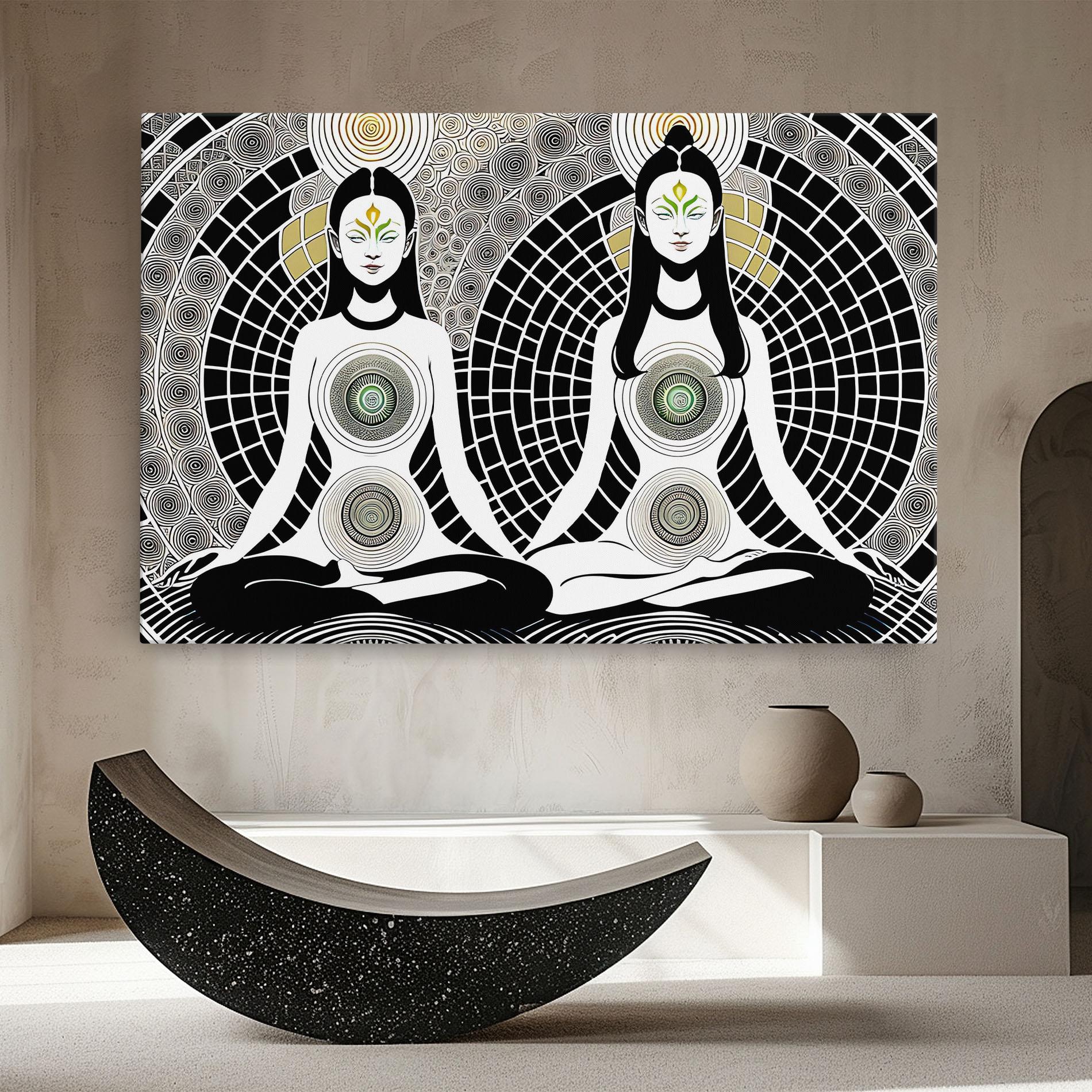 Leinwandbild Clolorful Meditation mockup 8